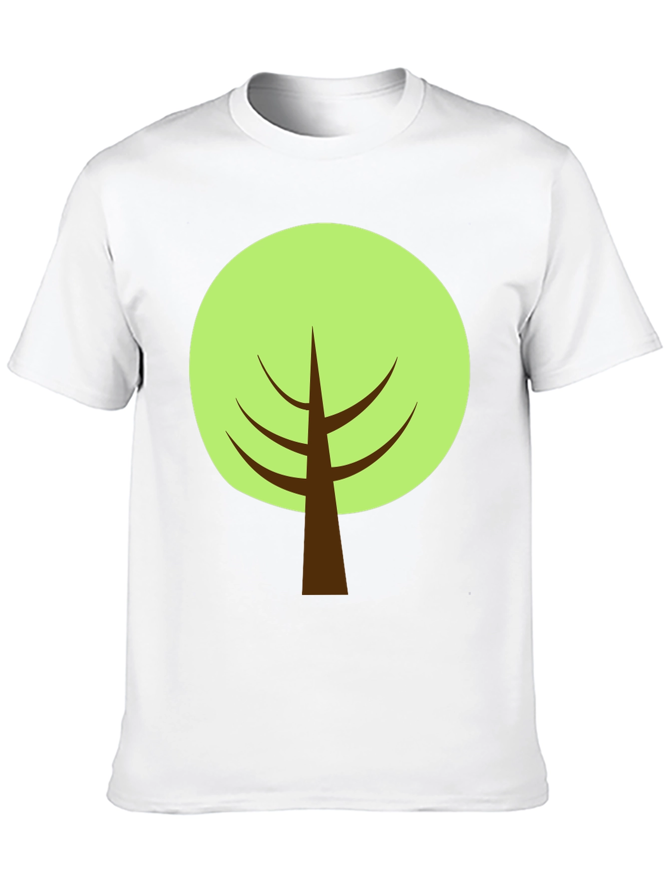 Cartoon Tree Graphic Tee - Black Cotton Blend Shirt