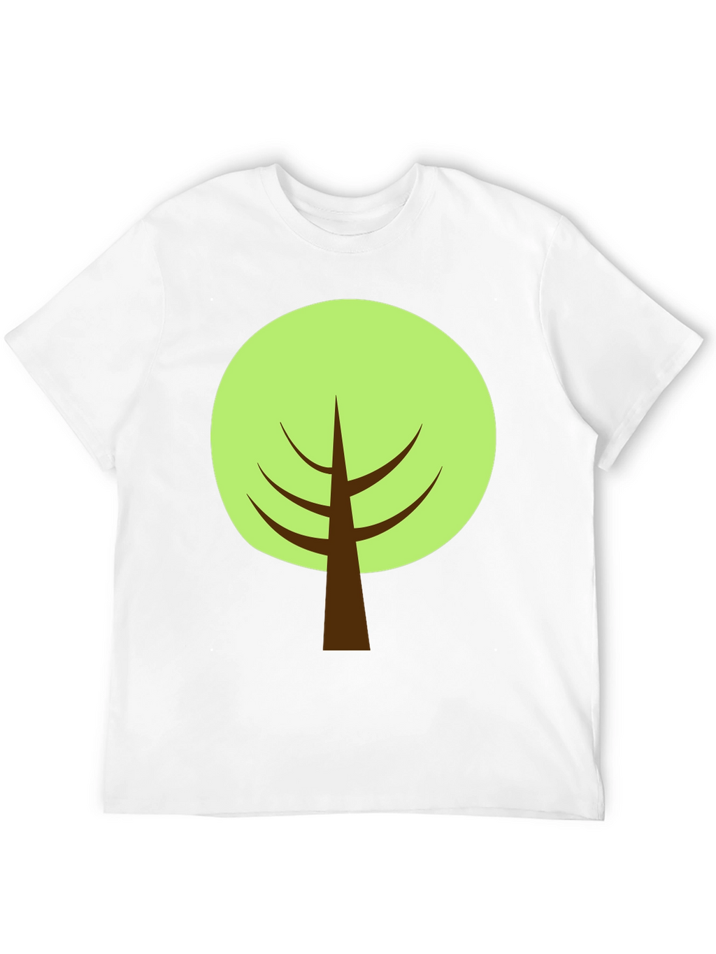 Cartoon Tree Graphic Tee - Black Cotton Blend Shirt