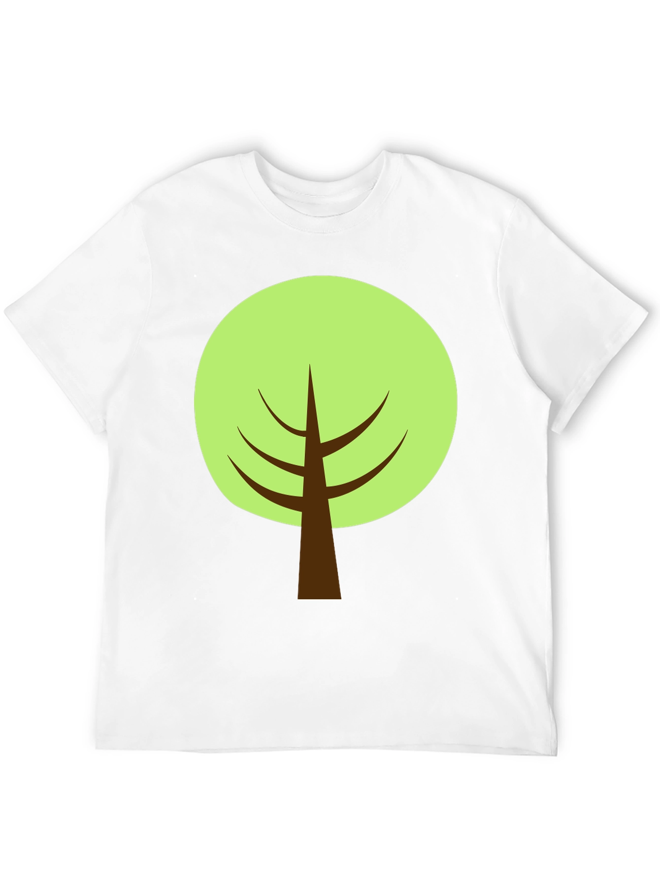 Cartoon Tree Graphic Tee - Black Cotton Blend Shirt