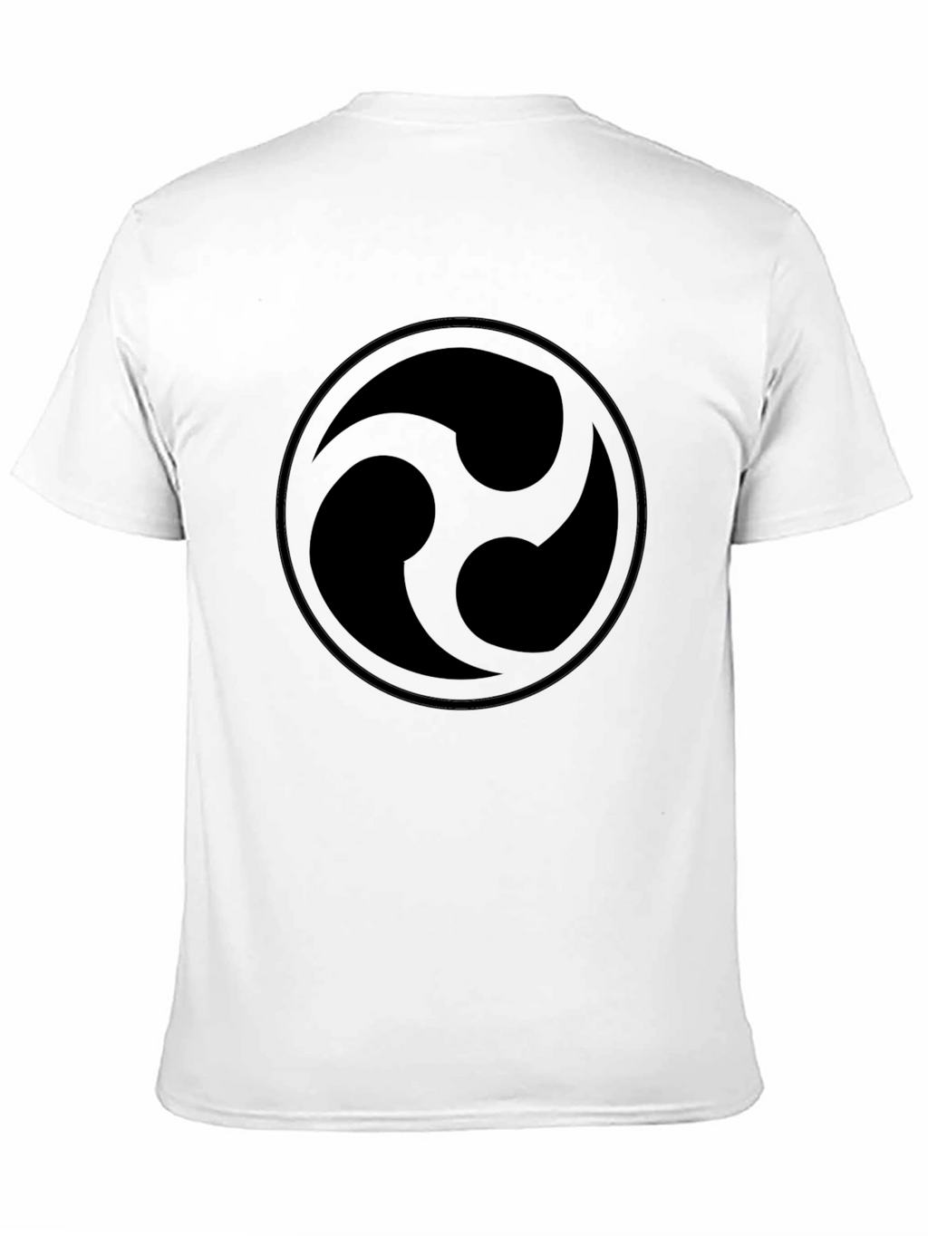 Black T-Shirt with Circular Abstract Design