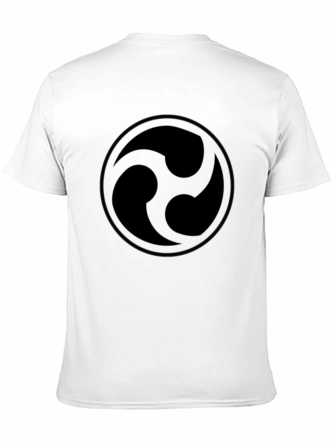 Black T-Shirt with Circular Abstract Design