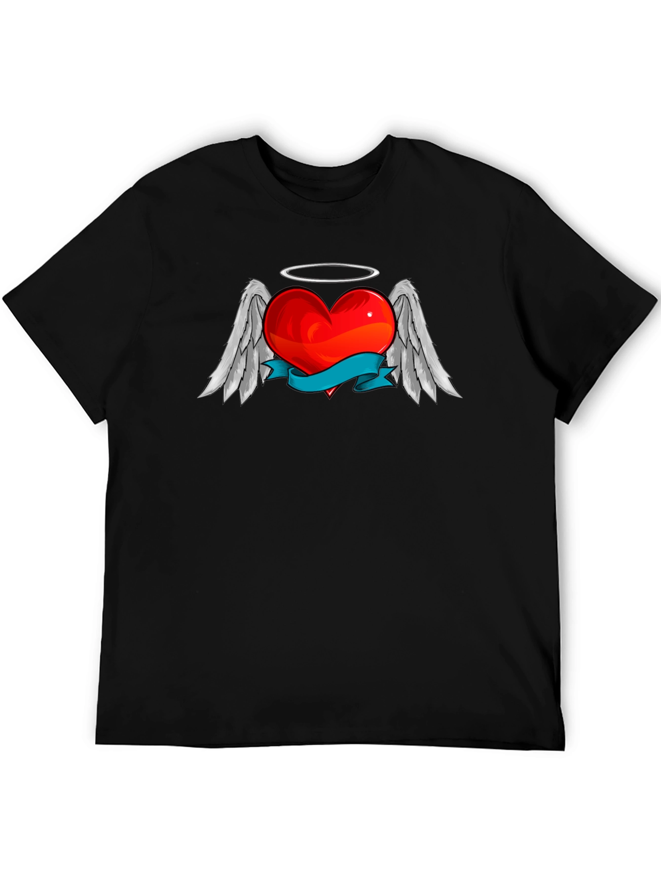 Angel Heart Graphic T-Shirt - Stylish Black Tee