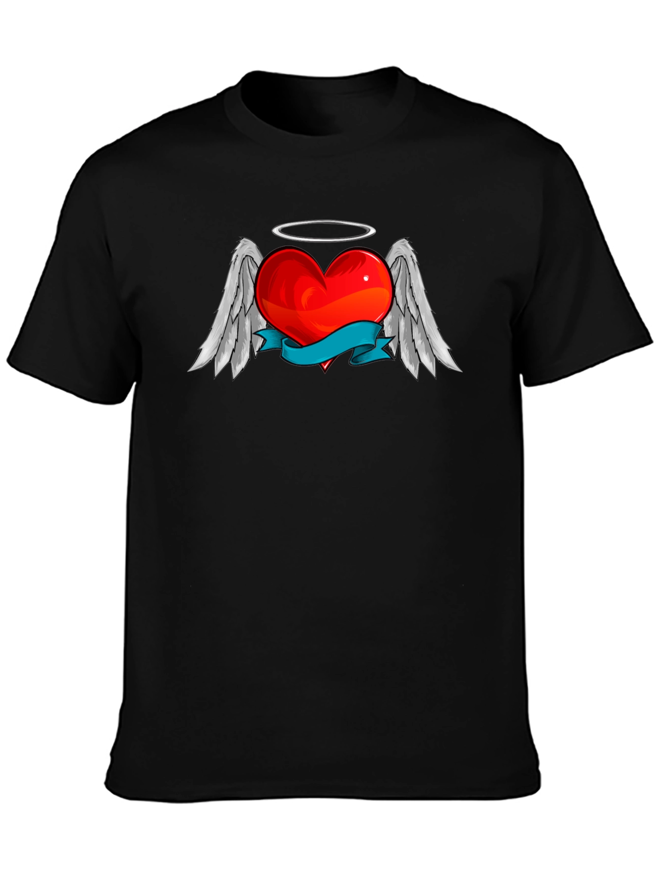 Angel Heart Graphic T-Shirt - Stylish Black Tee