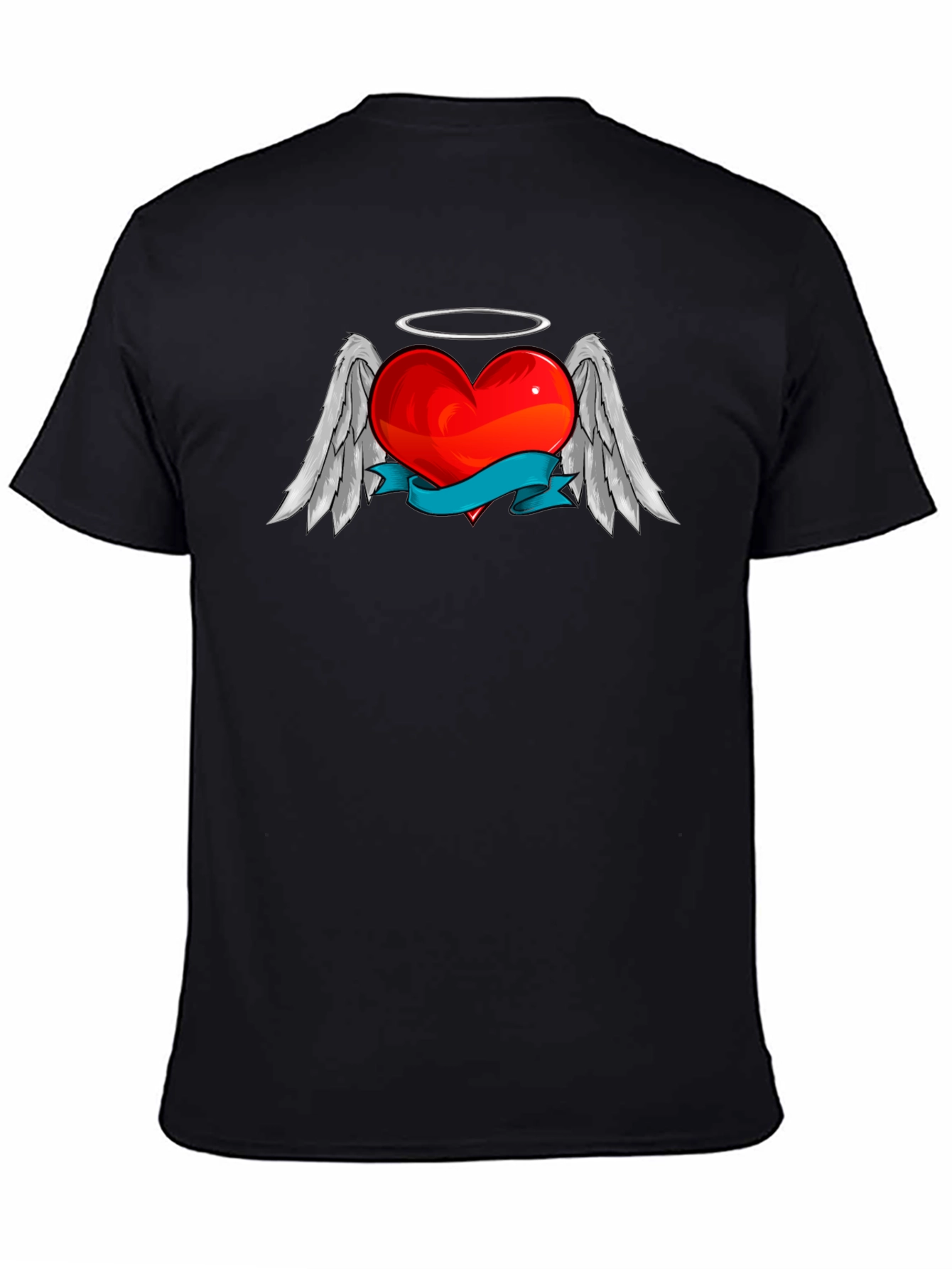 Angel Heart Graphic T-Shirt - Stylish Black Tee