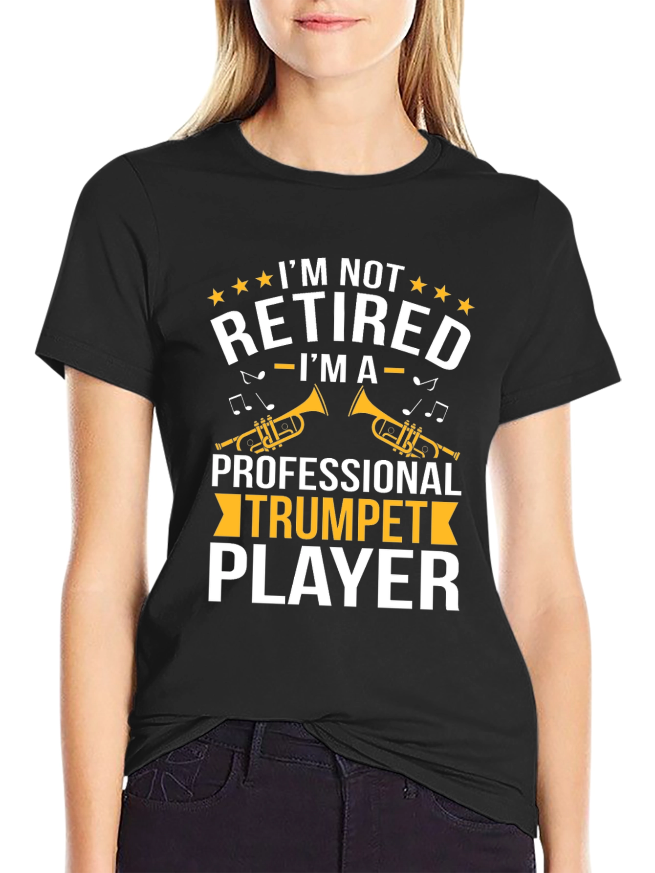 Trumpet Player T-Shirt - Im Not Retired Graphic Tee