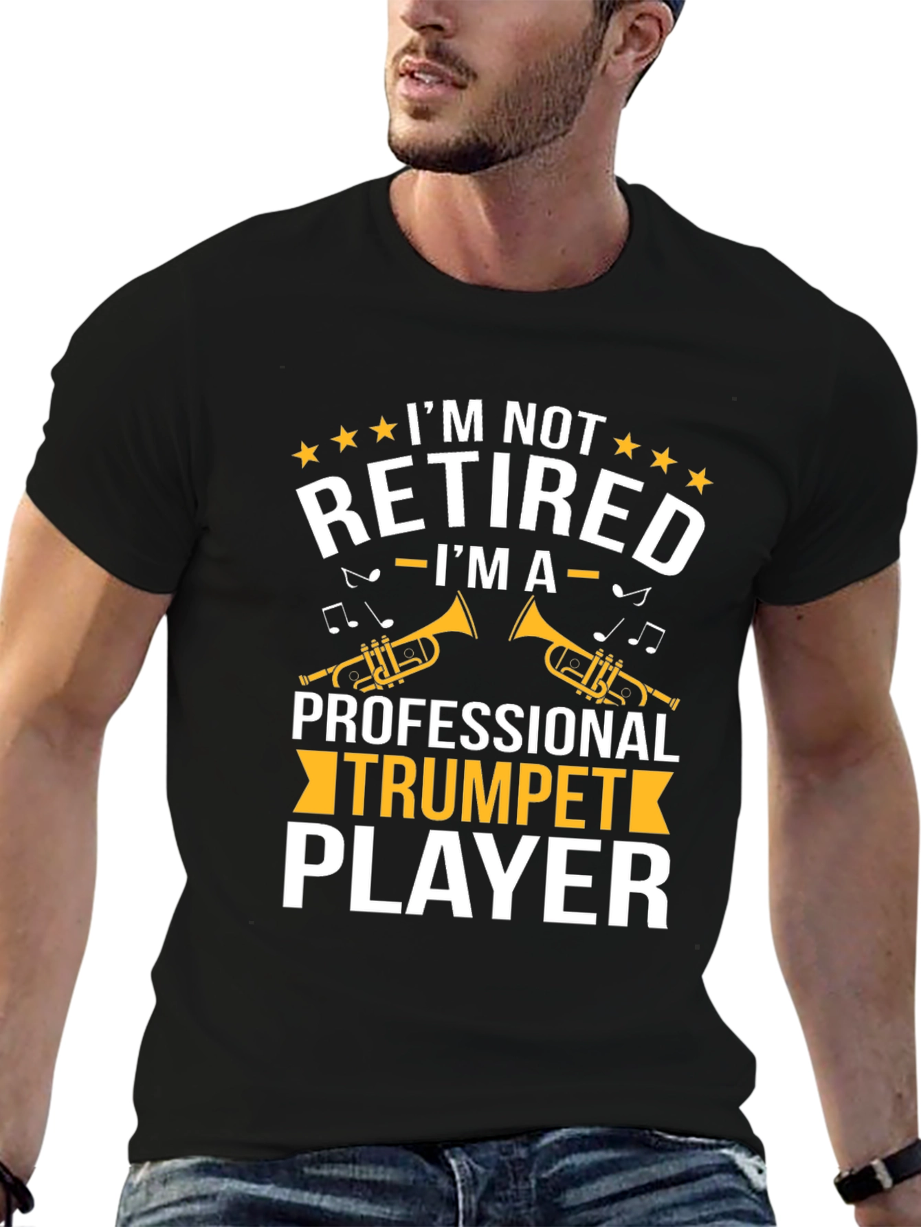 Trumpet Player T-Shirt - Im Not Retired Graphic Tee