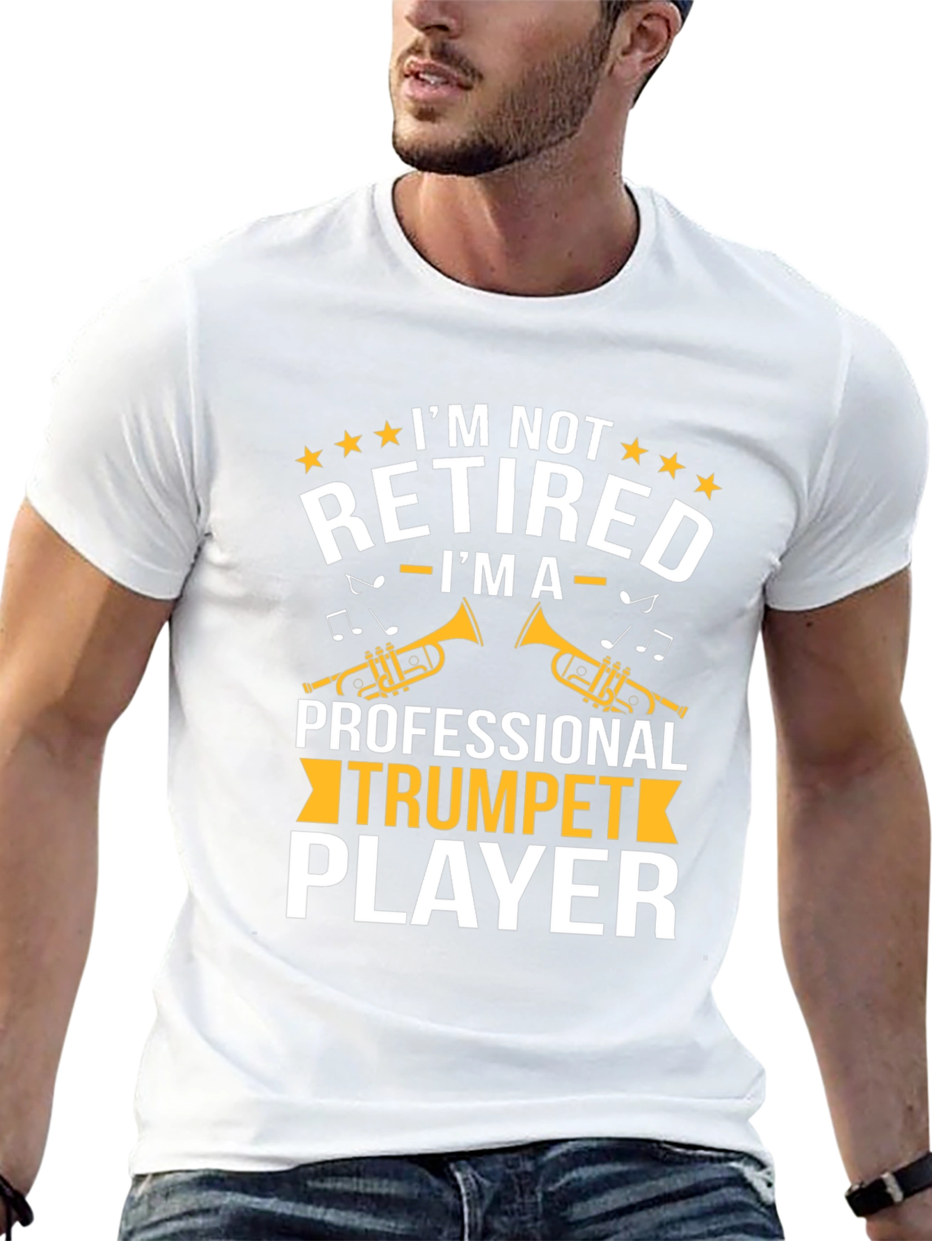 Trumpet Player T-Shirt - Im Not Retired Graphic Tee