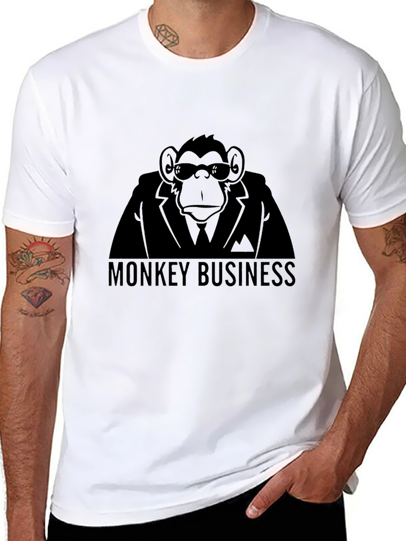 Monkey Business Graphic Tee - Black T-Shirt