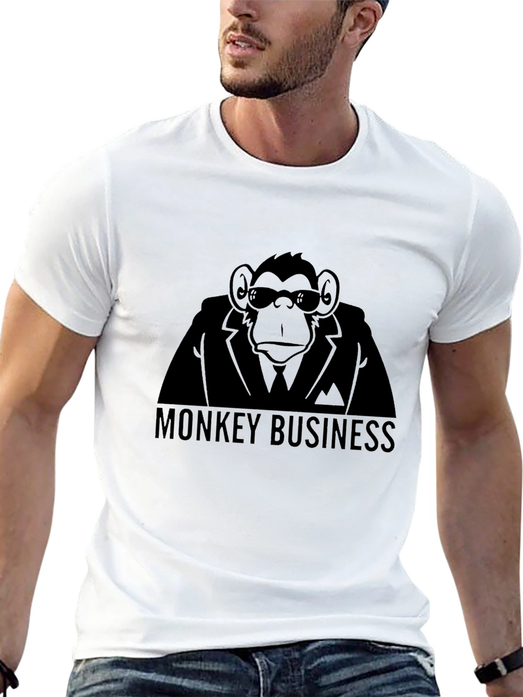 Monkey Business Graphic Tee - Black T-Shirt