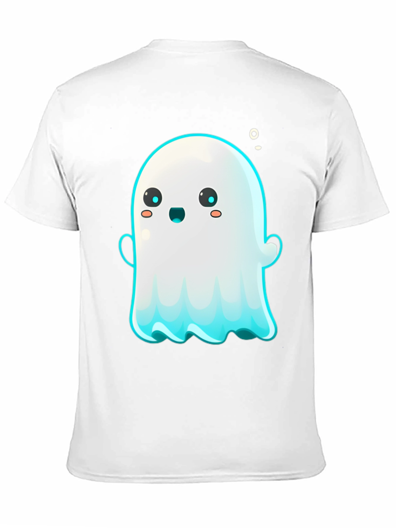 Cute Ghost Graphic Tee - Black Short Sleeve Shirt
