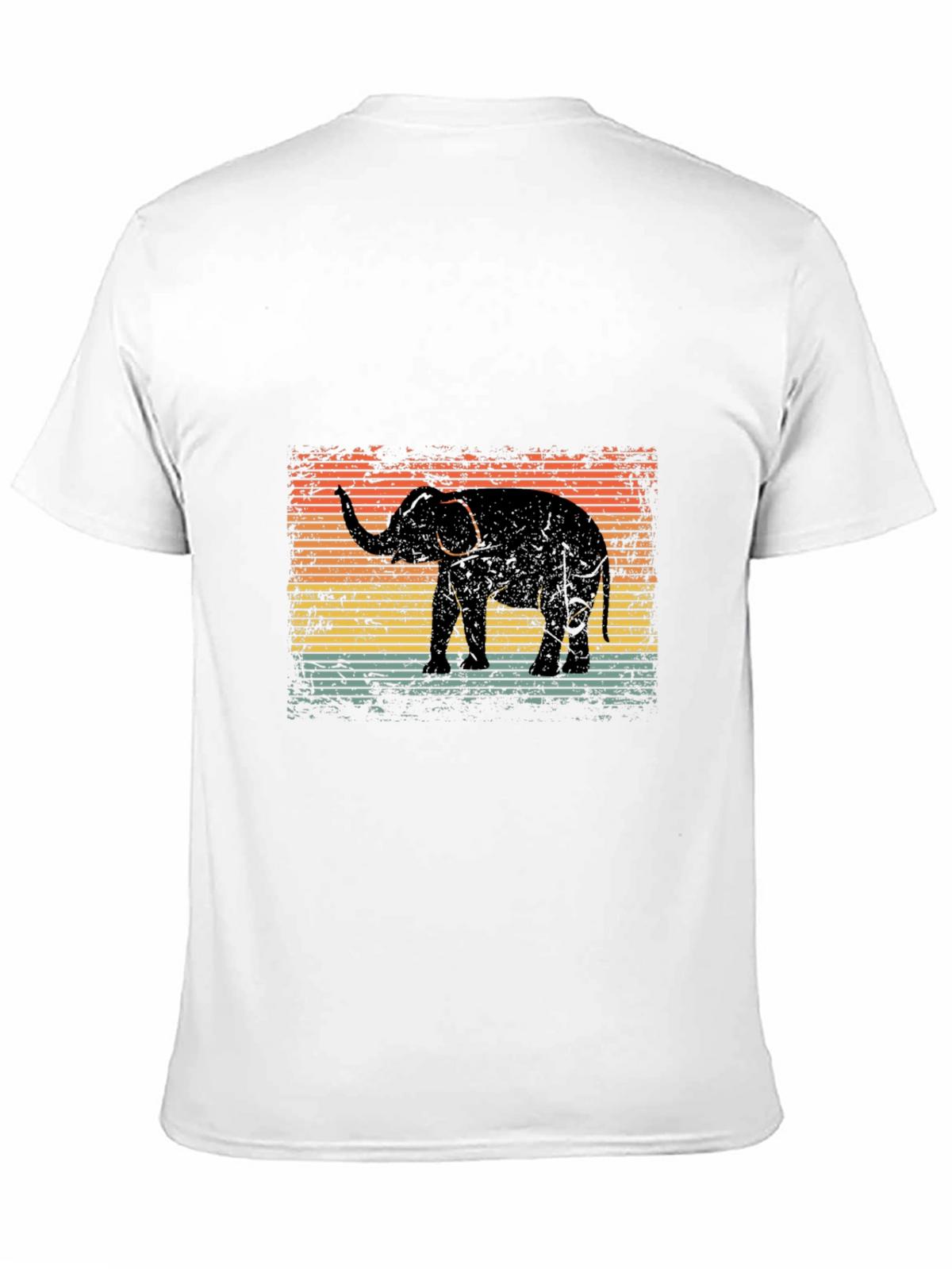 Vintage Elephant Graphic Black T-Shirt
