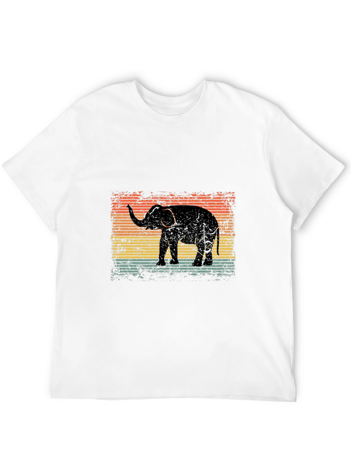 Vintage Elephant Graphic Black T-Shirt