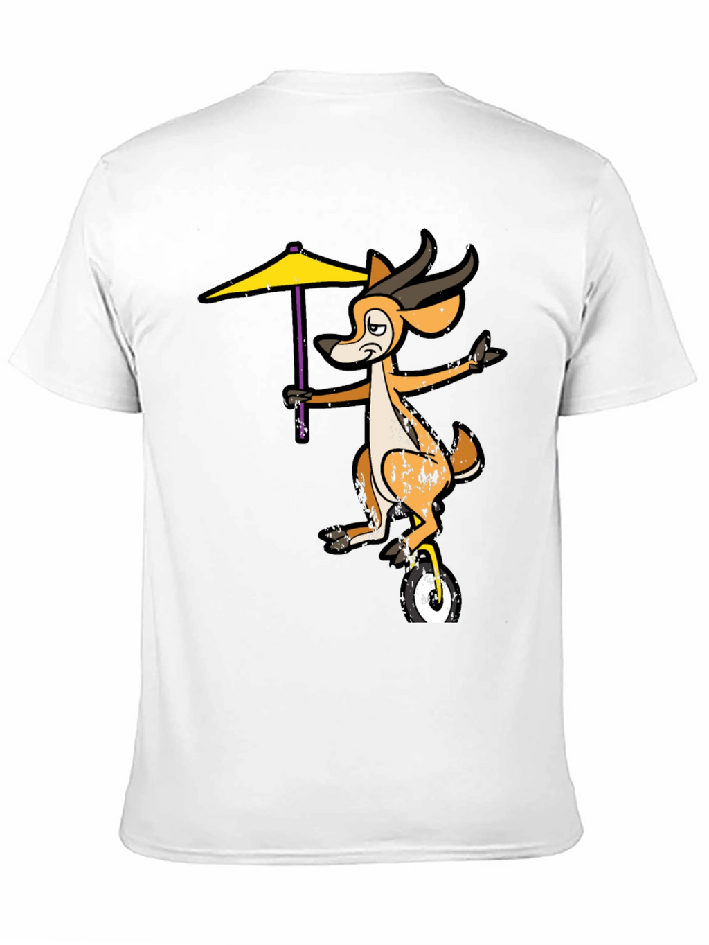 Funny Deer Unicycle Graphic Tee