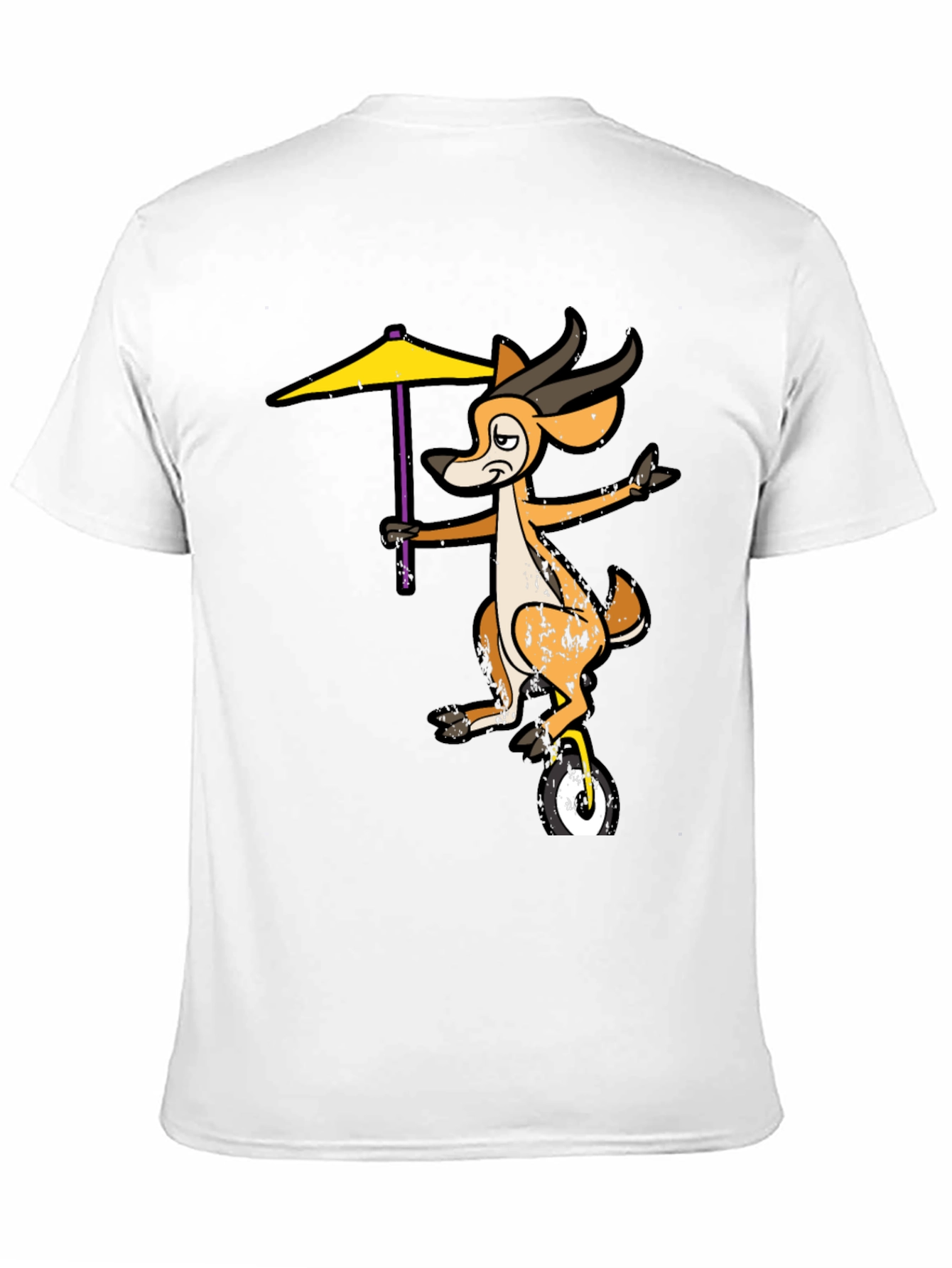 Funny Deer Unicycle Graphic Tee