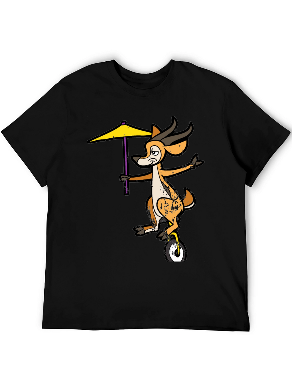 Funny Deer Unicycle Graphic Tee