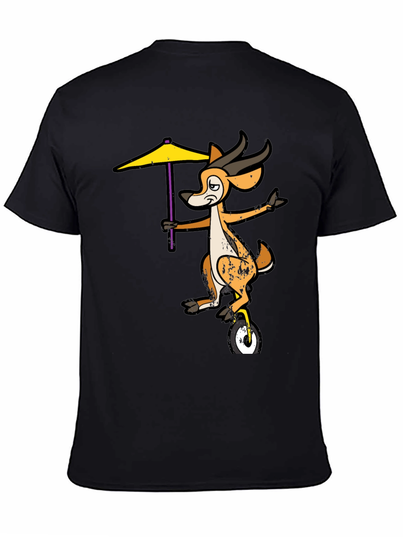Funny Deer Unicycle Graphic Tee