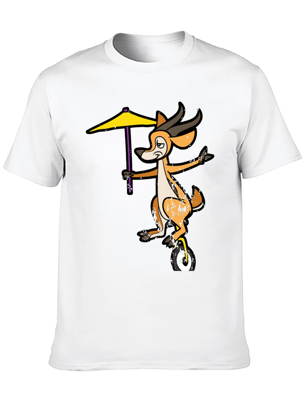Funny Deer Unicycle Graphic Tee