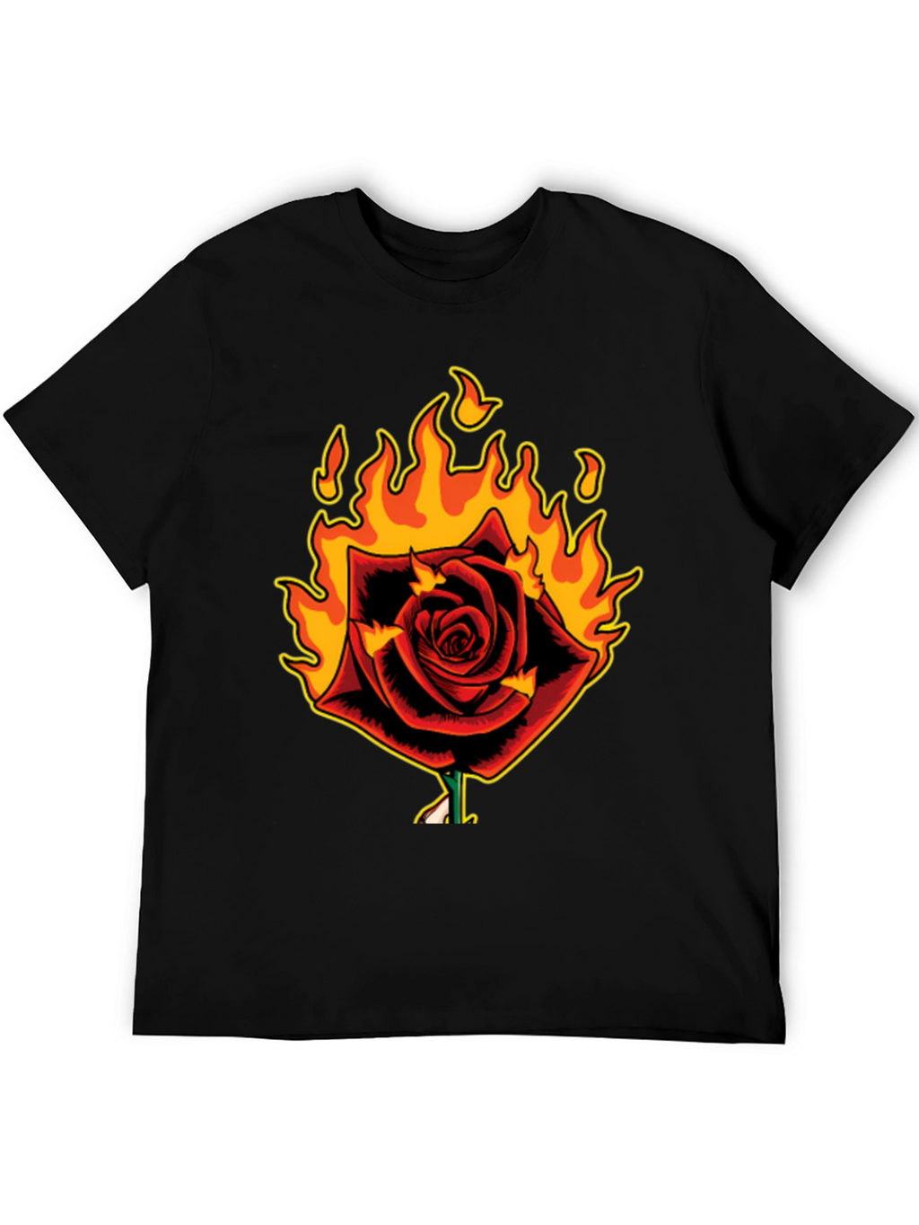 Burning Rose Graphic T-Shirt