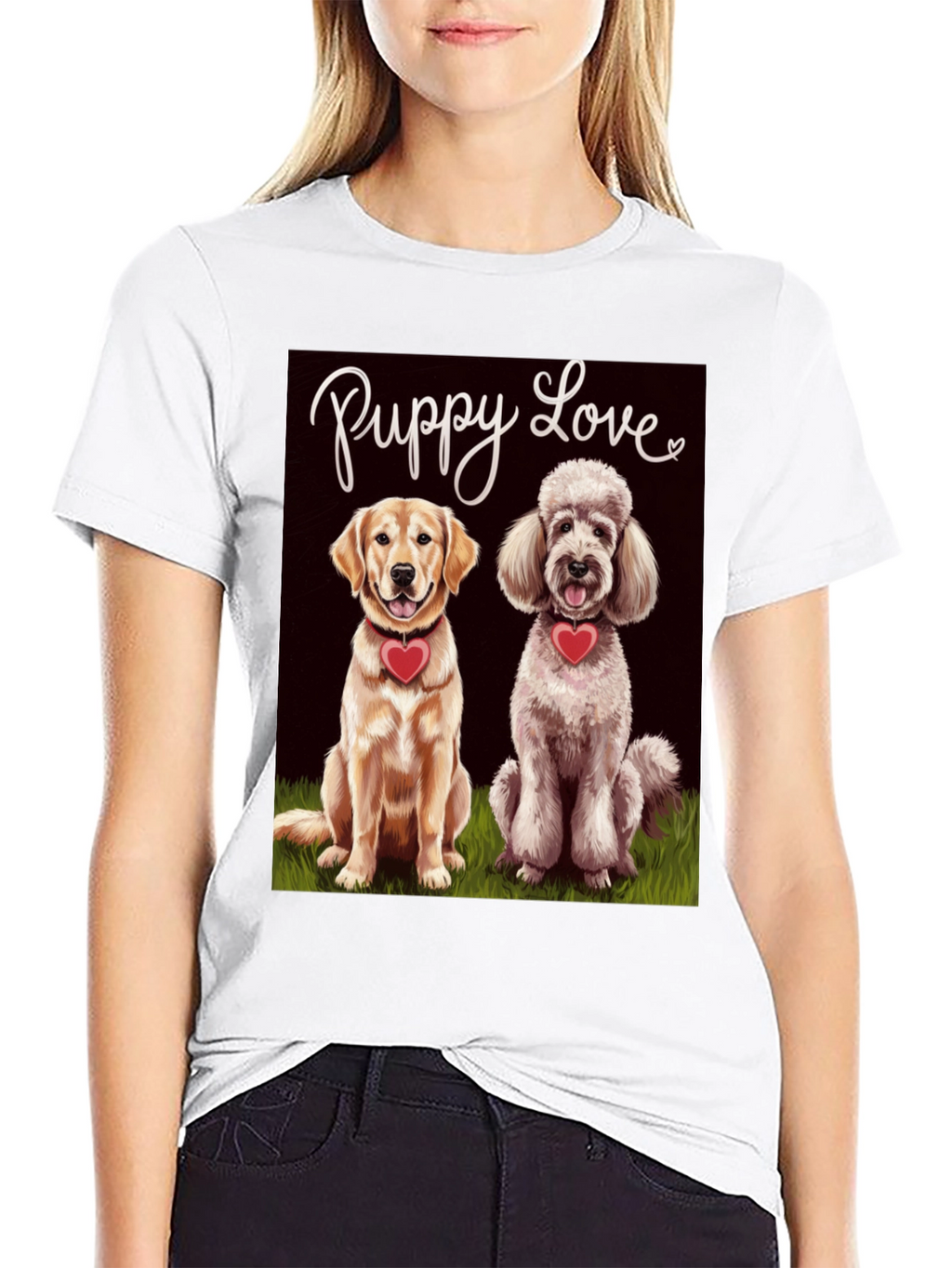 Puppy Love Graphic T-Shirt Cute Dog Tee