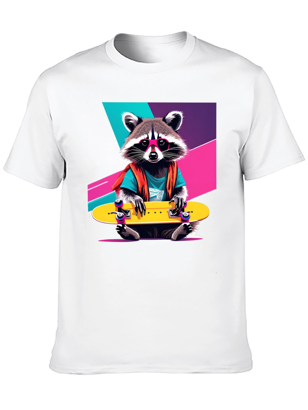 Rad Raccoon Skateboard T-Shirt