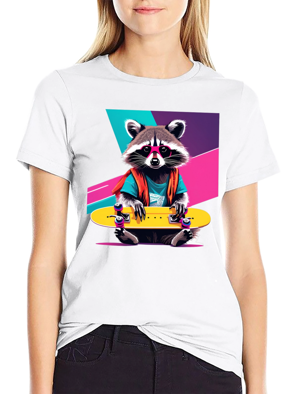 Rad Raccoon Skateboard T-Shirt