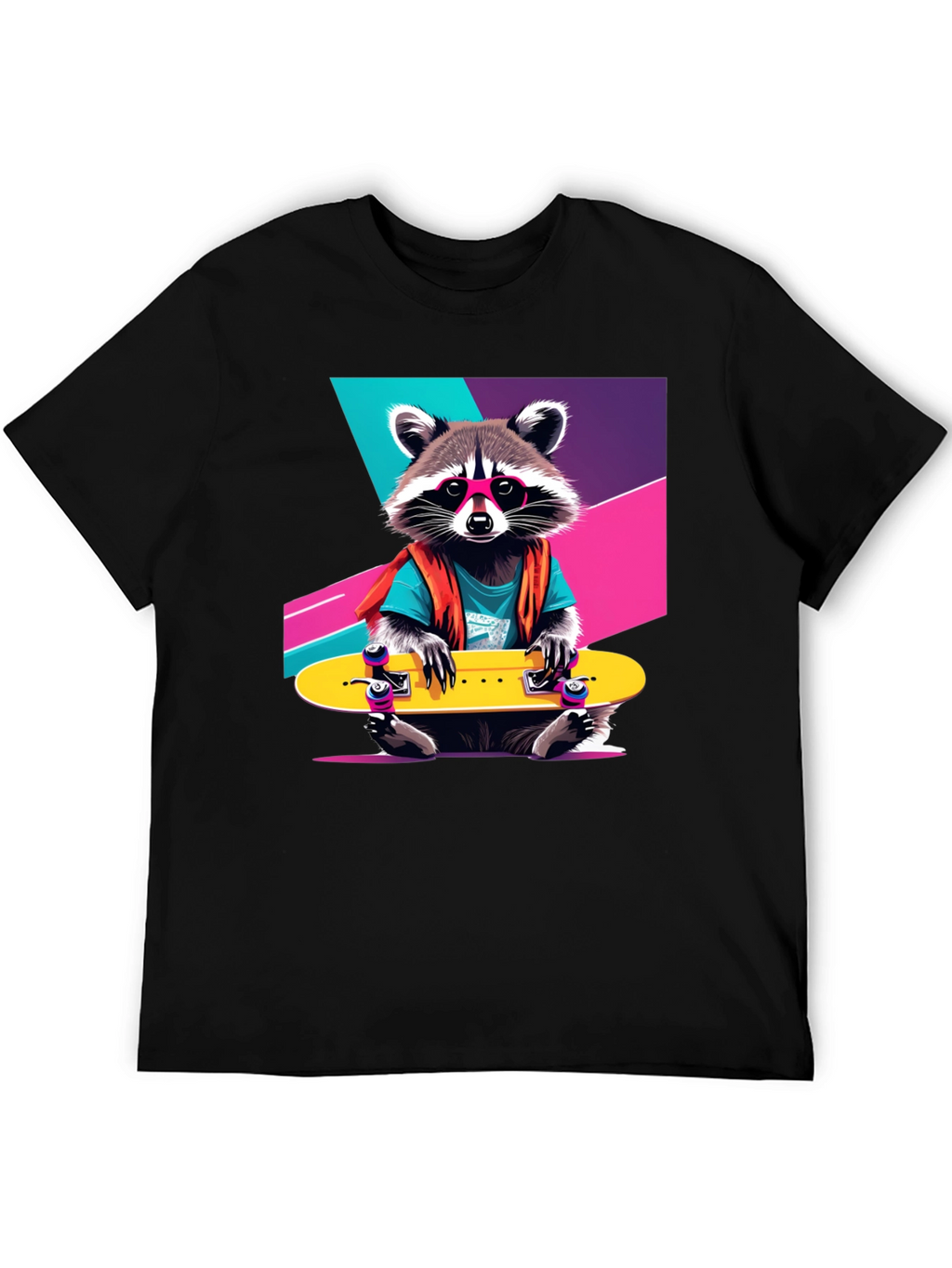 Rad Raccoon Skateboard T-Shirt