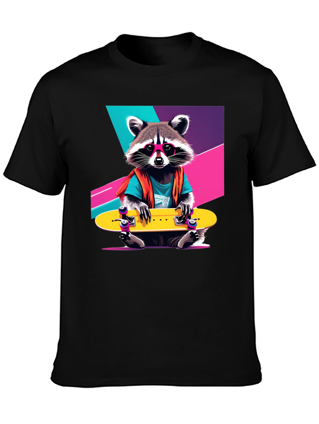 Rad Raccoon Skateboard T-Shirt