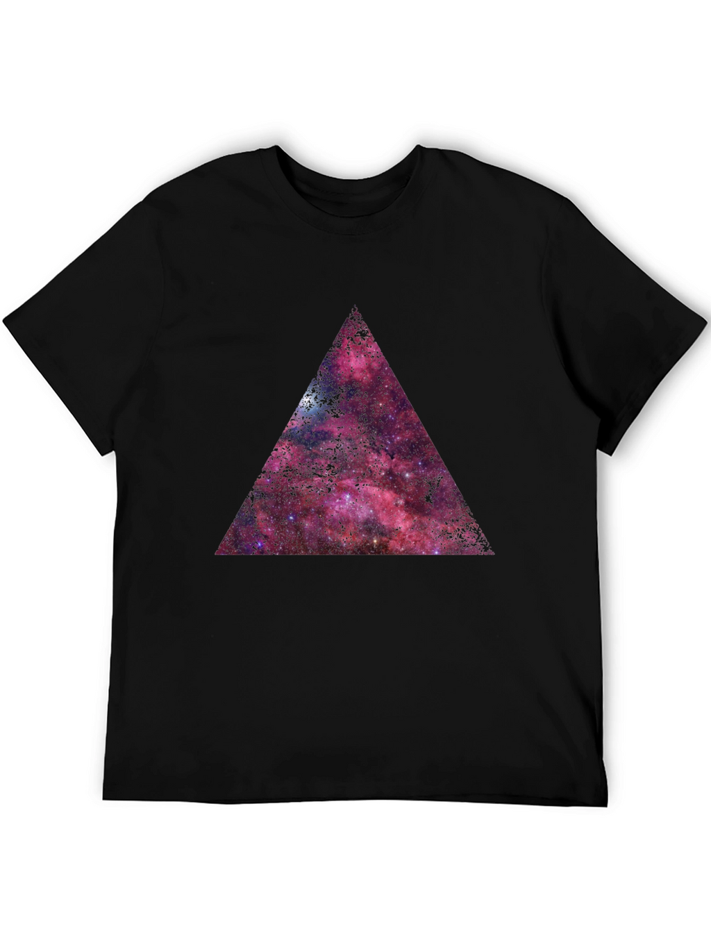 Galaxy Triangle Graphic T-Shirt - Black