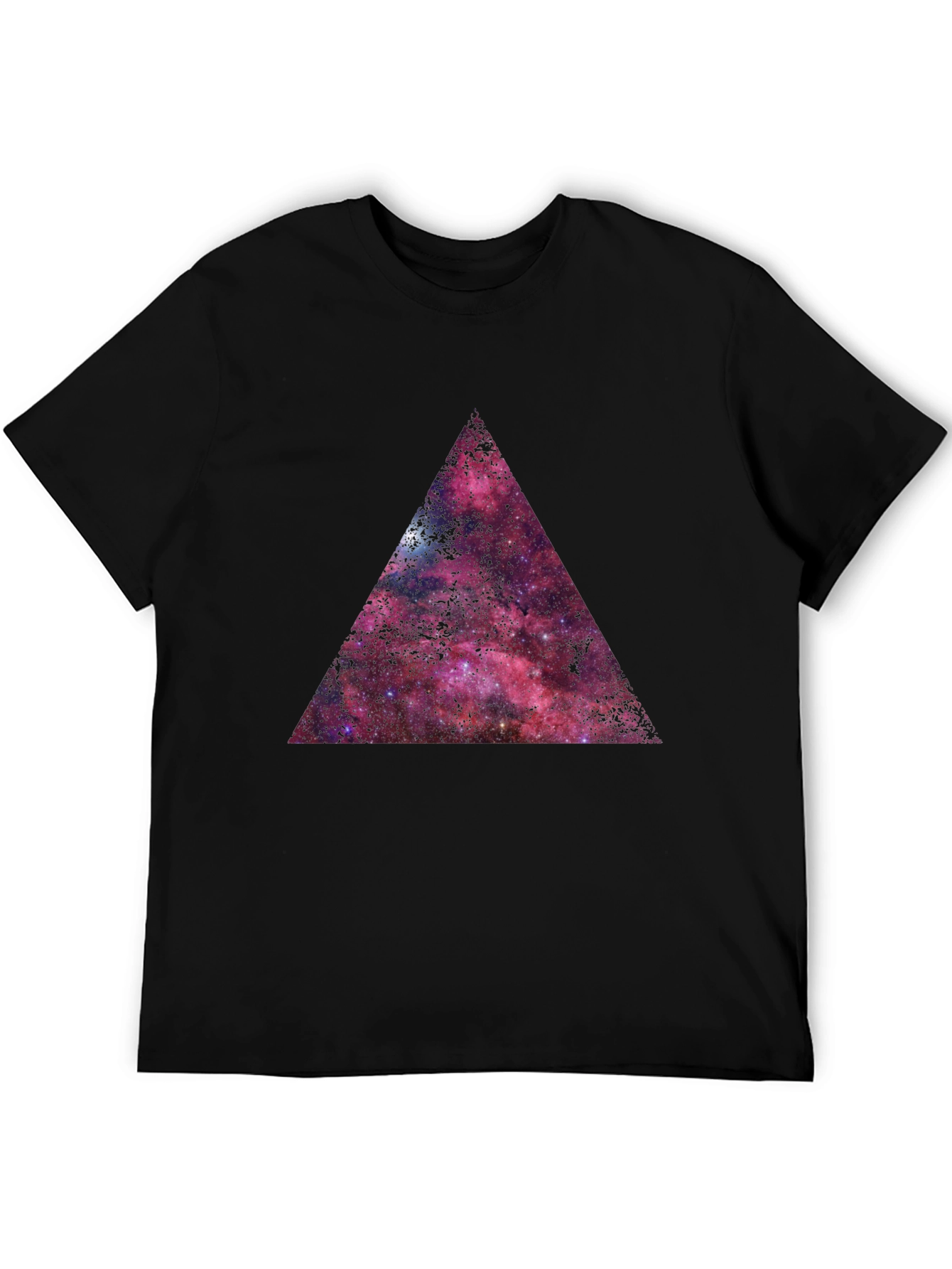 Galaxy Triangle Graphic T-Shirt - Black