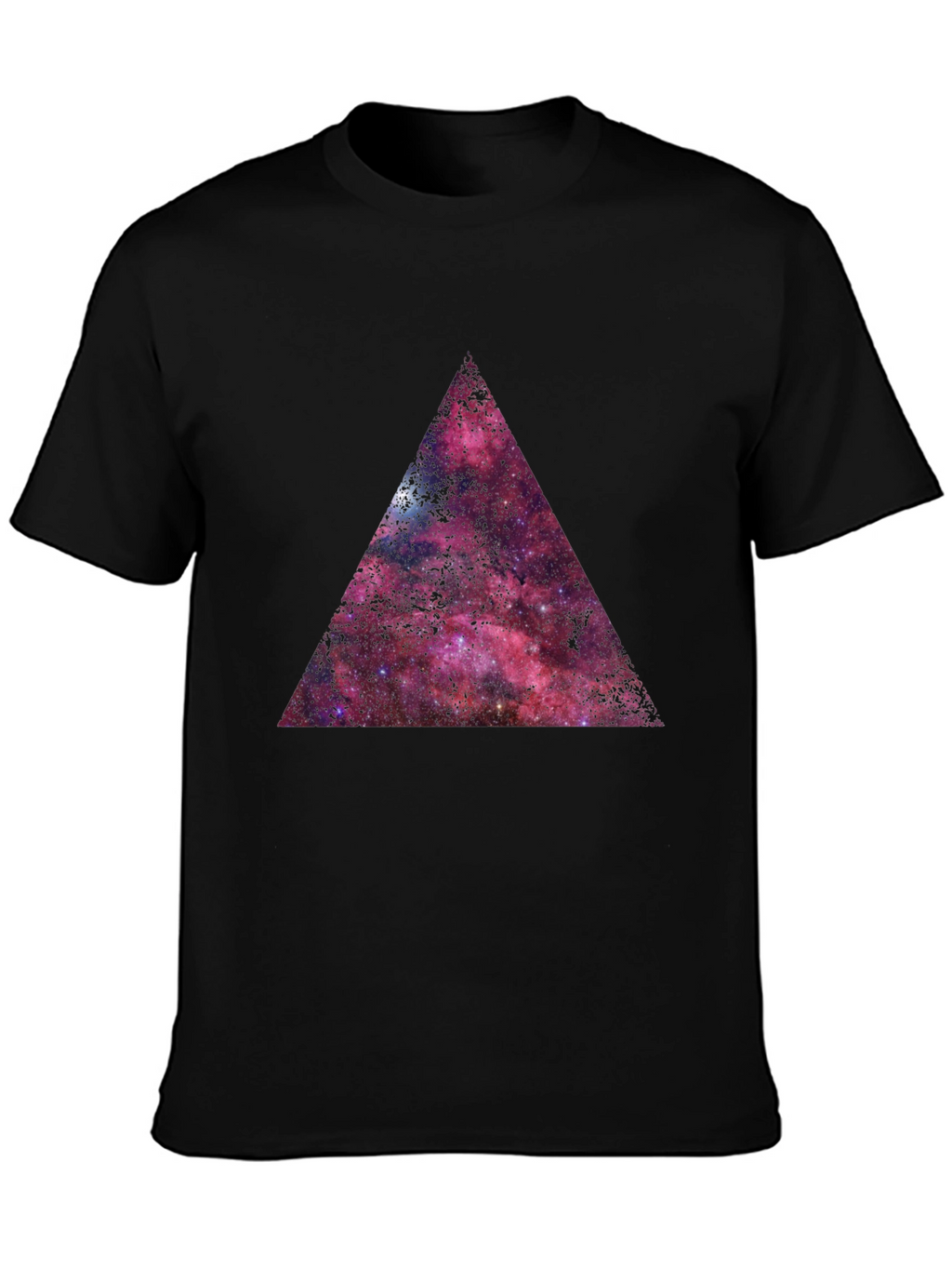 Galaxy Triangle Graphic T-Shirt - Black