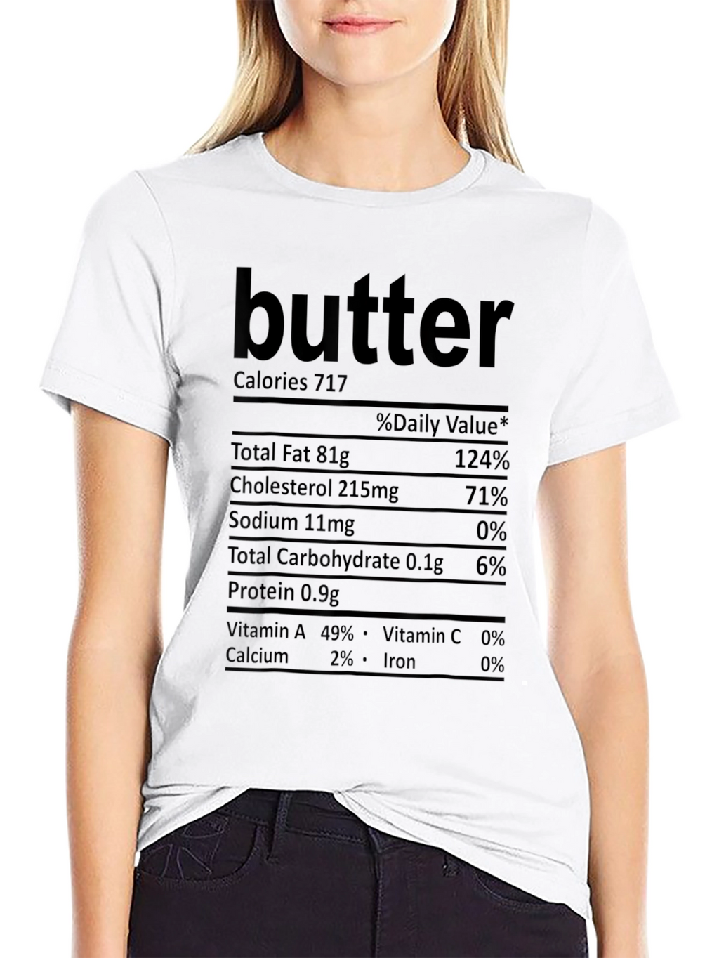 Butter Nutrition Facts T-Shirt - Funny Food Tee