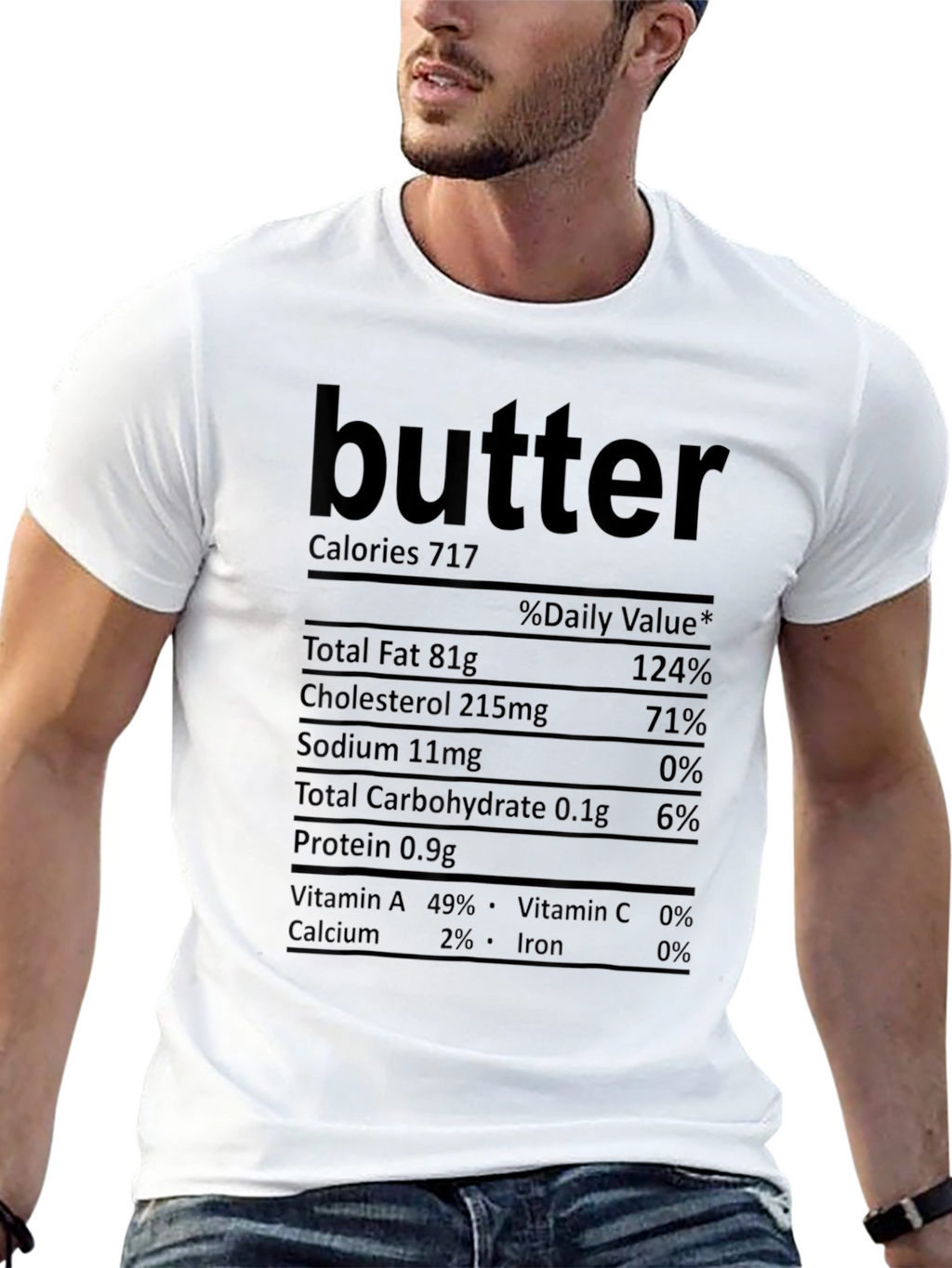 Butter Nutrition Facts T-Shirt - Funny Food Tee