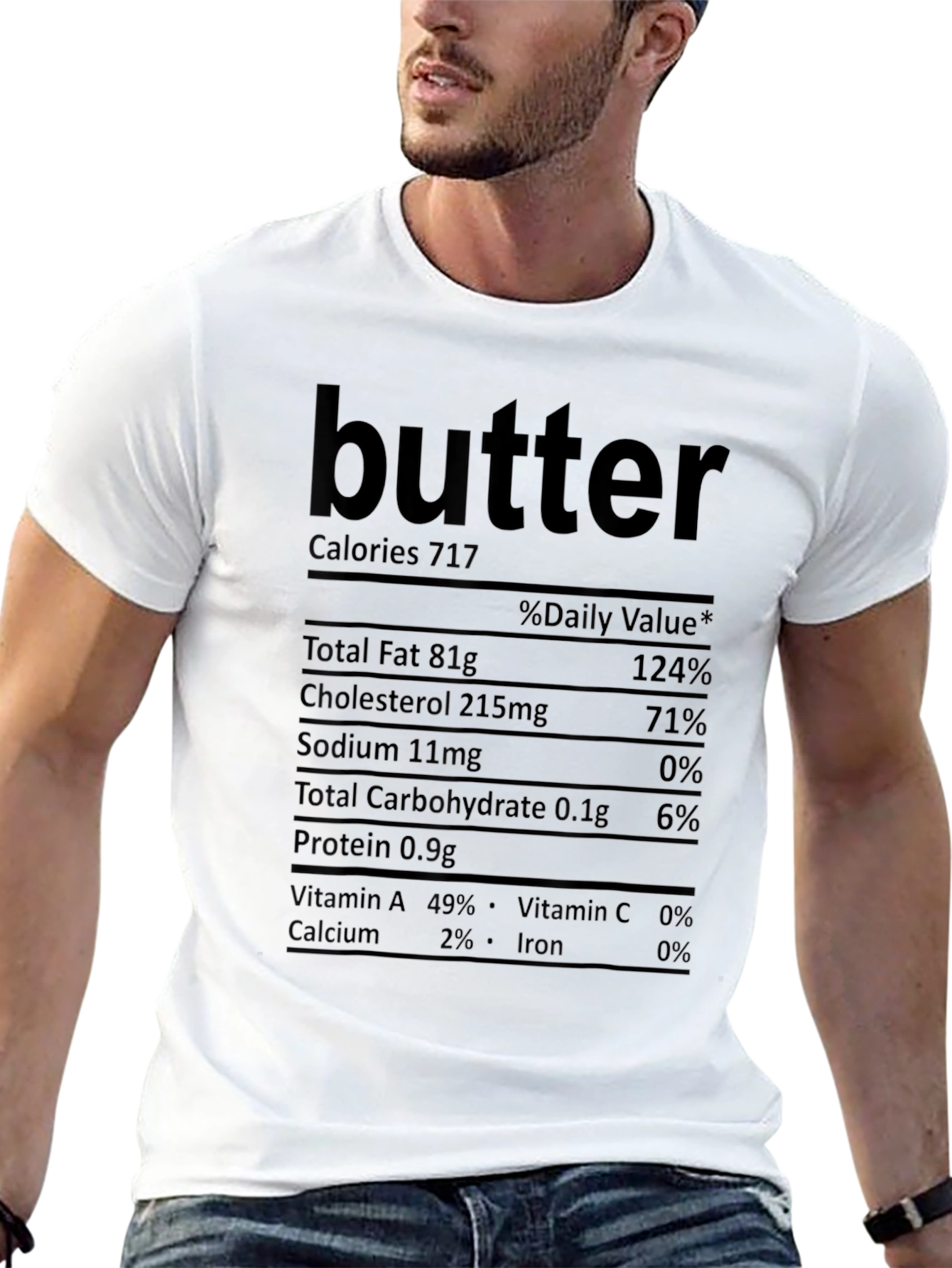 Butter Nutrition Facts T-Shirt - Funny Food Tee