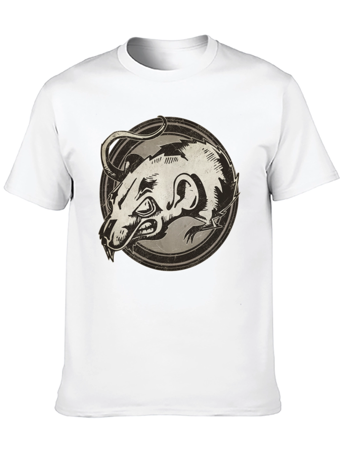 Rat Graphic Print Black T-Shirt