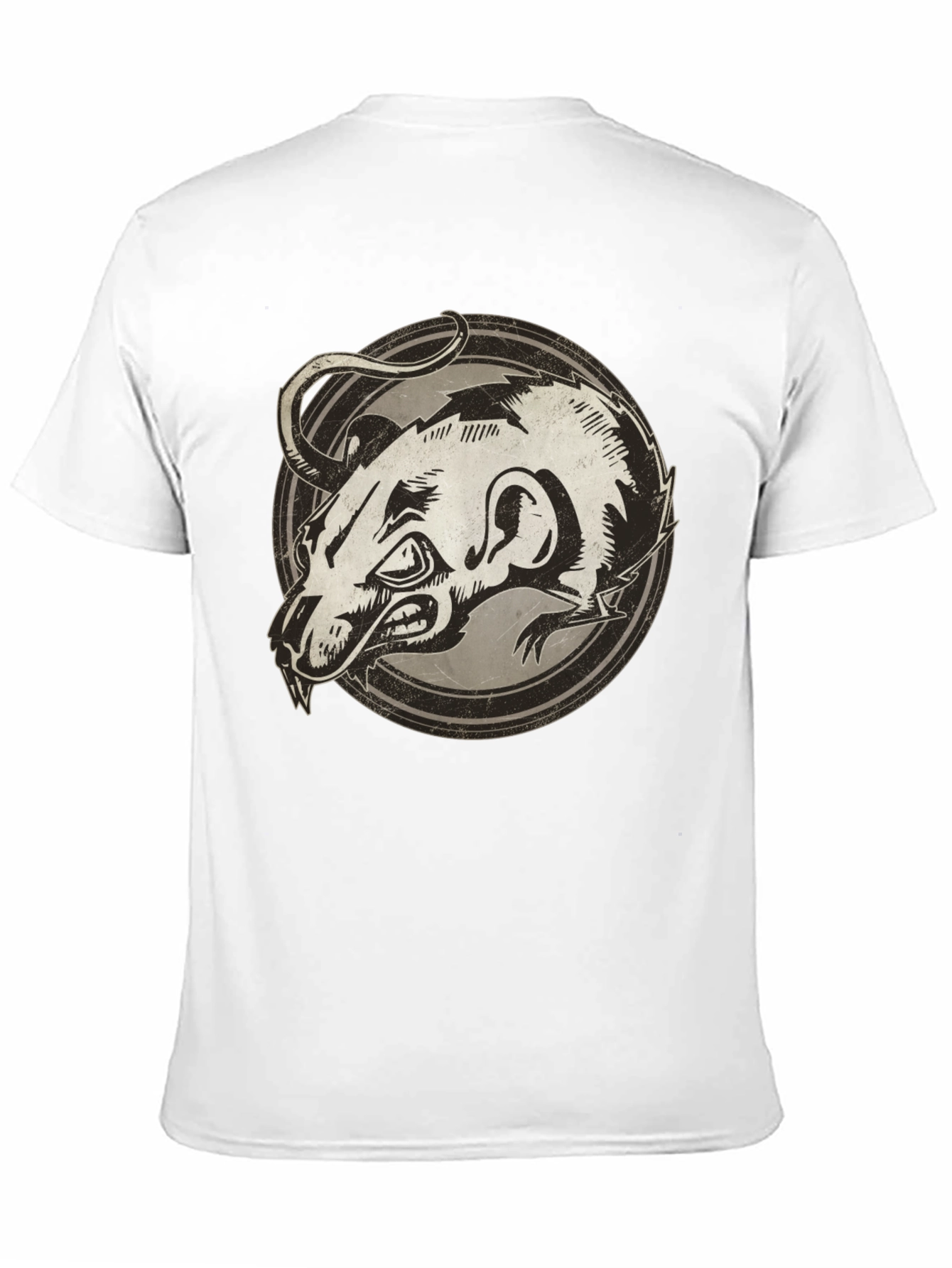 Rat Graphic Print Black T-Shirt