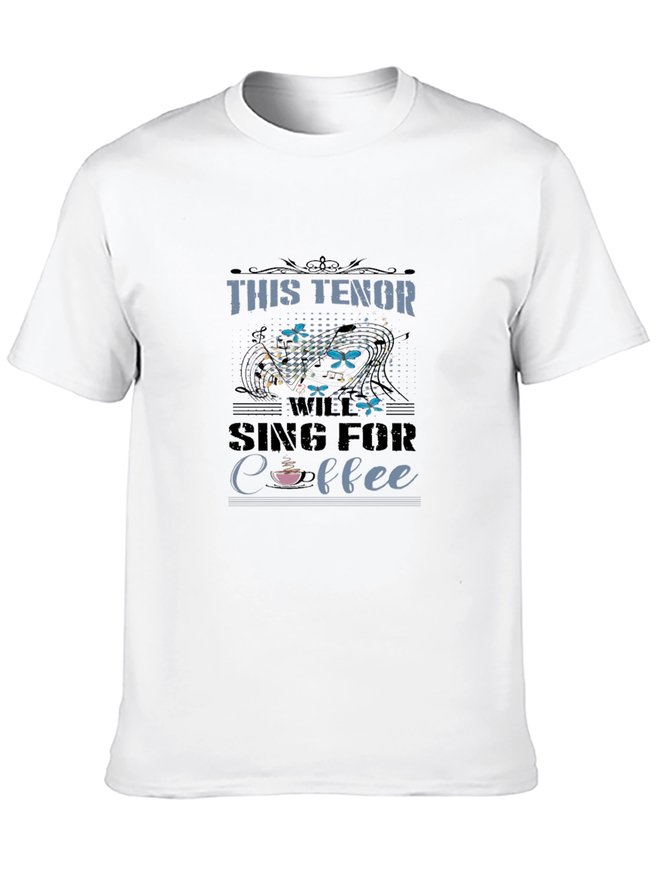 Tenor Sing For Coffee Black T-Shirt
