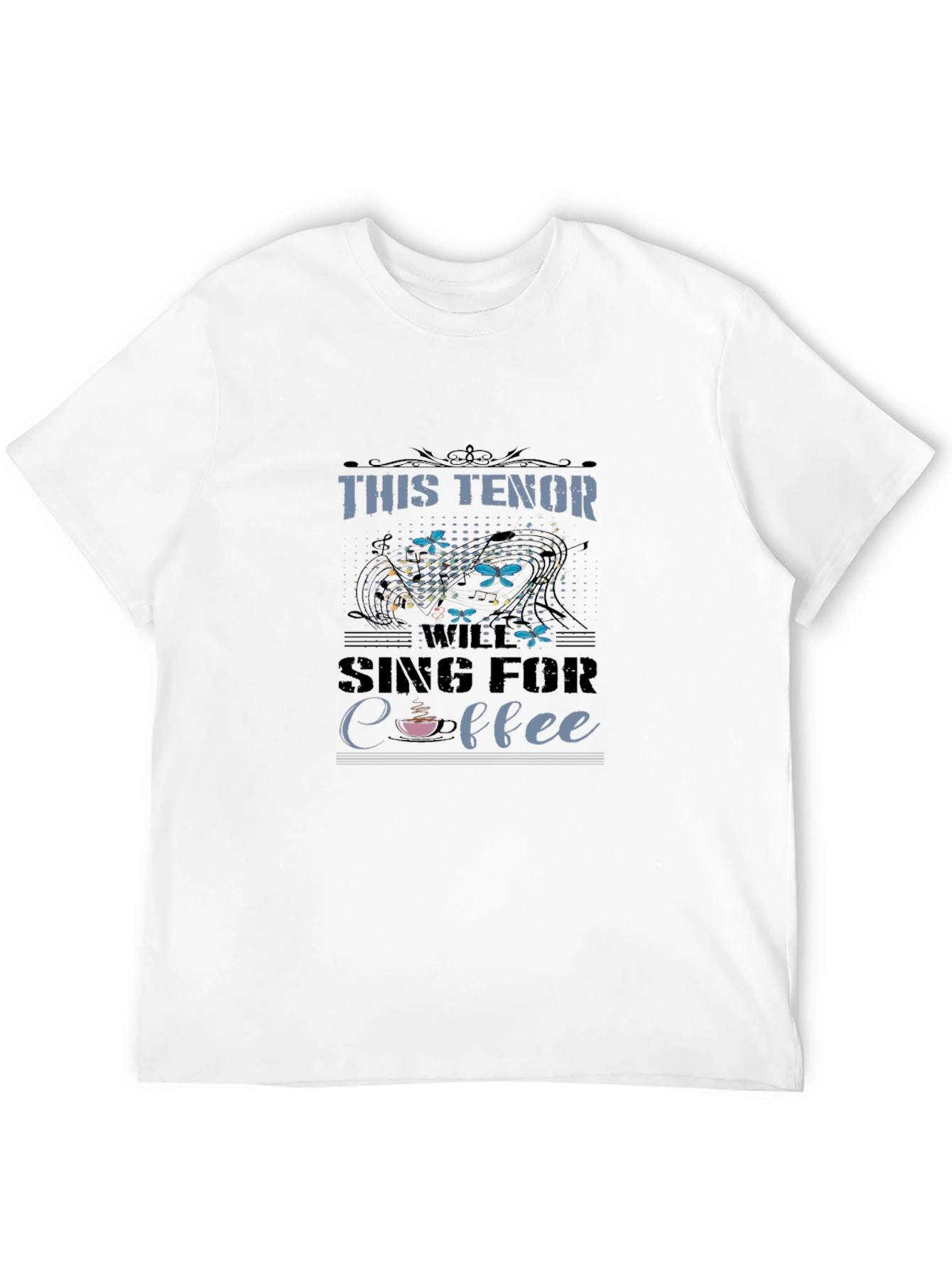 Tenor Sing For Coffee Black T-Shirt