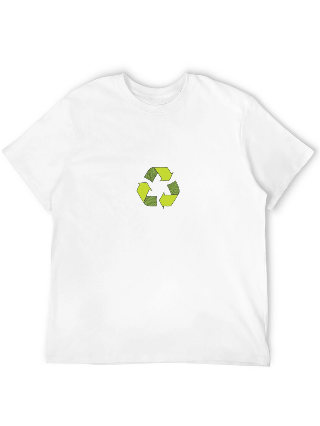 Eco-Friendly Black T-Shirt with Recycle Symbol