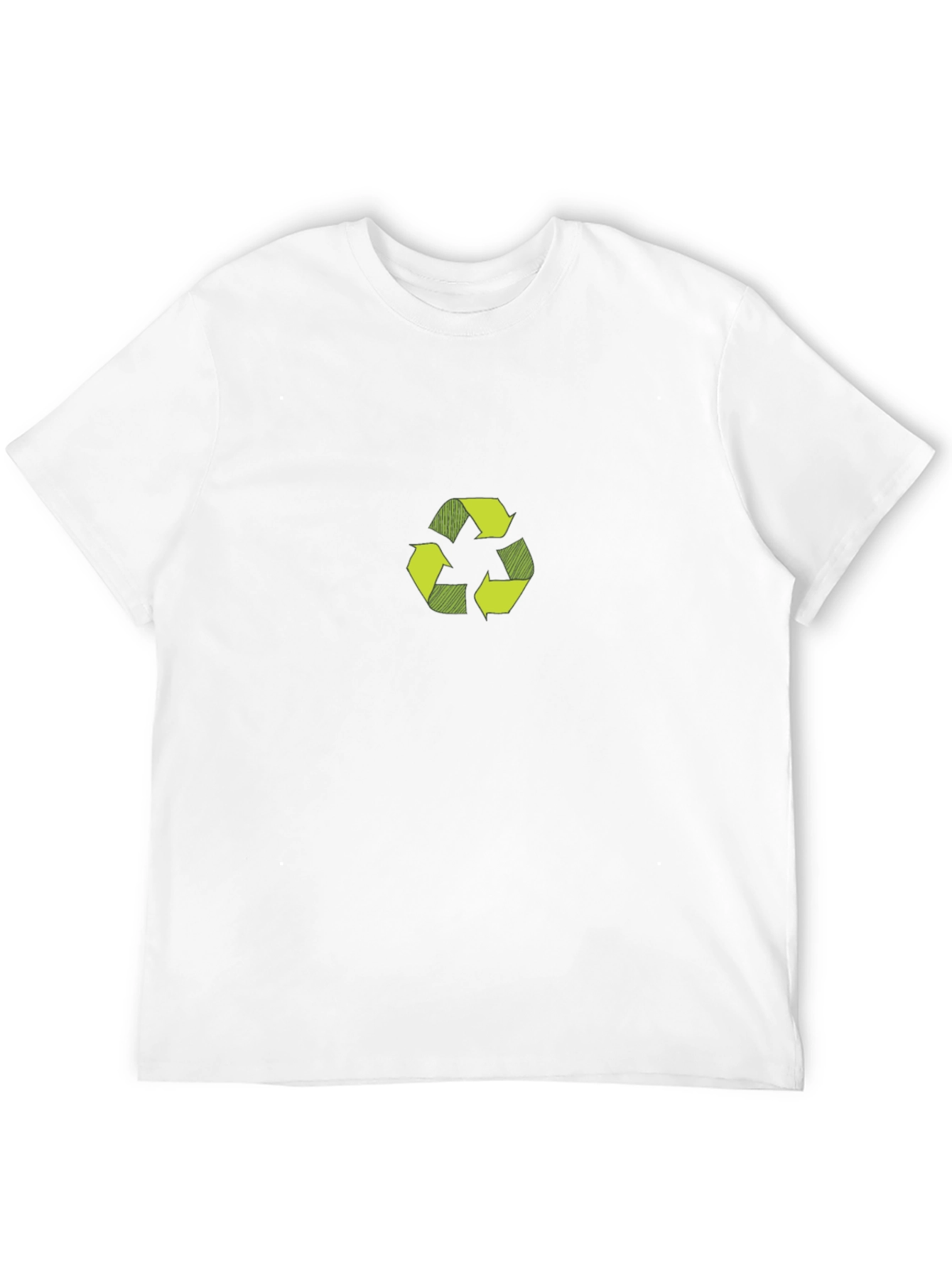 Eco-Friendly Black T-Shirt with Recycle Symbol