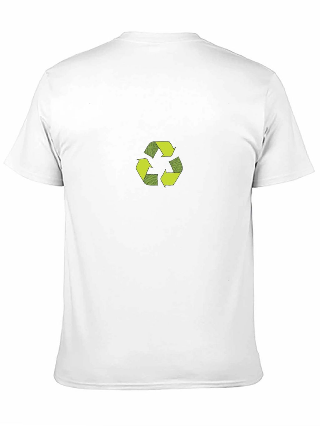 Eco-Friendly Black T-Shirt with Recycle Symbol