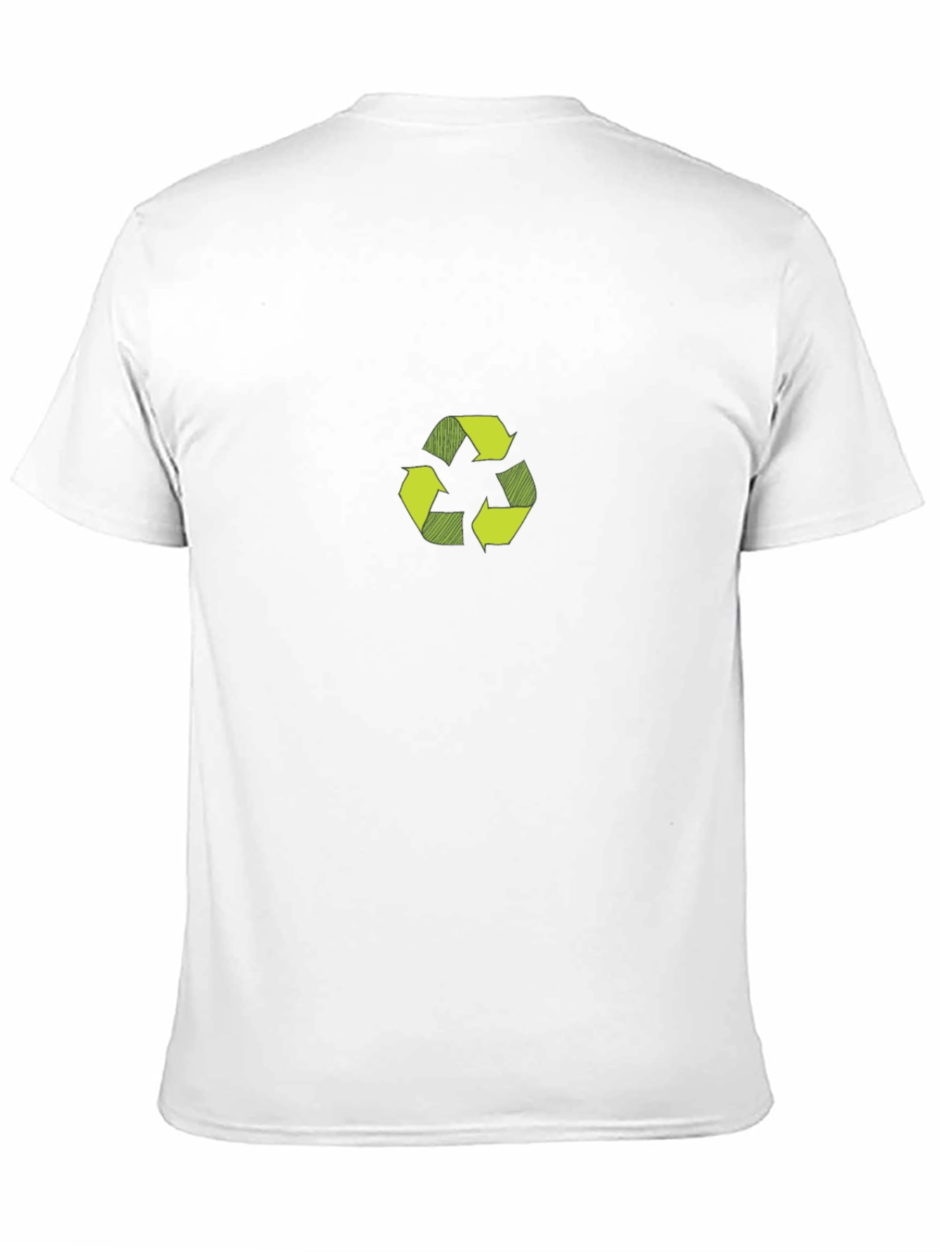 Eco-Friendly Black T-Shirt with Recycle Symbol