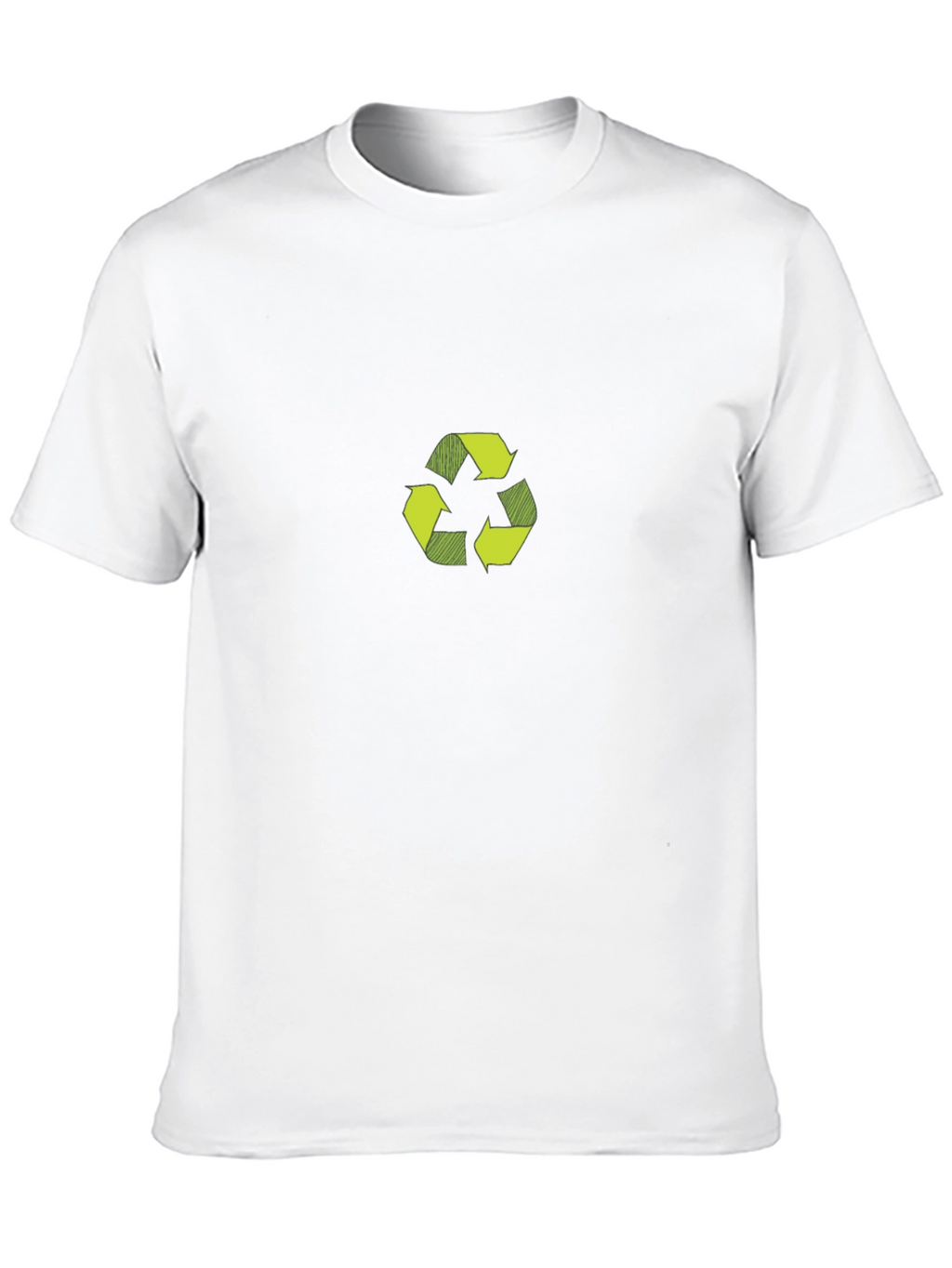 Eco-Friendly Black T-Shirt with Recycle Symbol