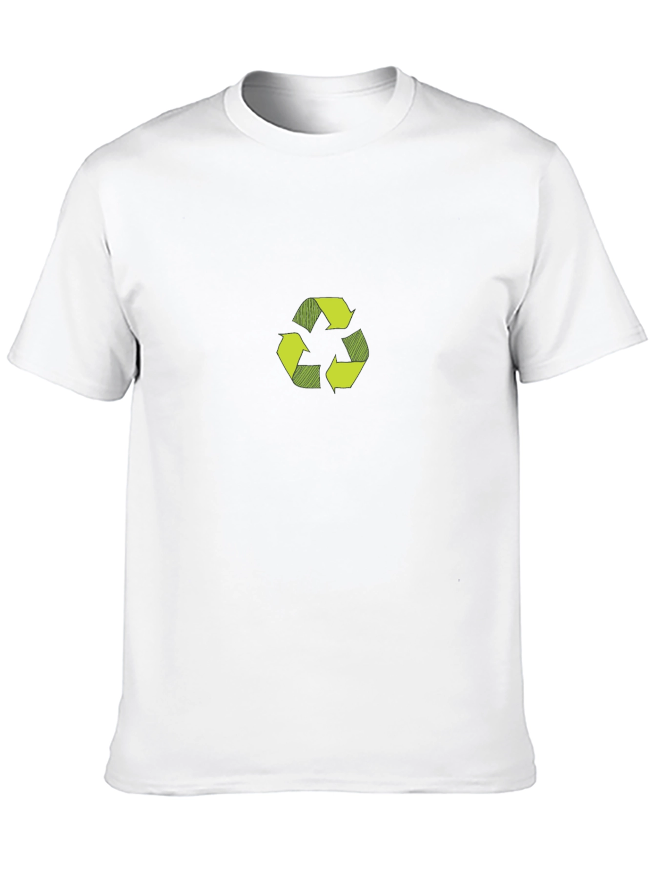 Eco-Friendly Black T-Shirt with Recycle Symbol