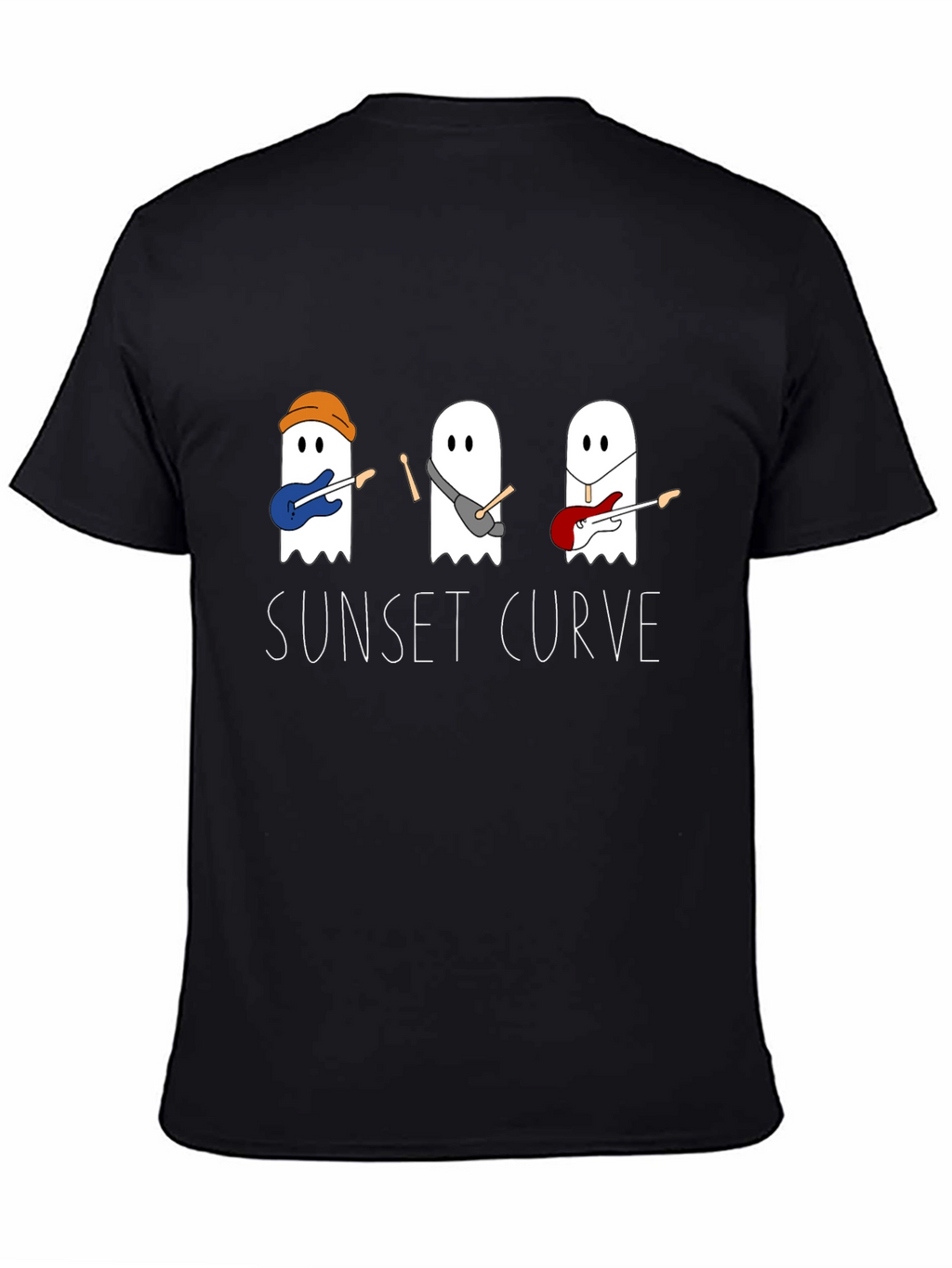 Sunset Curve Ghost Band Black T-Shirt