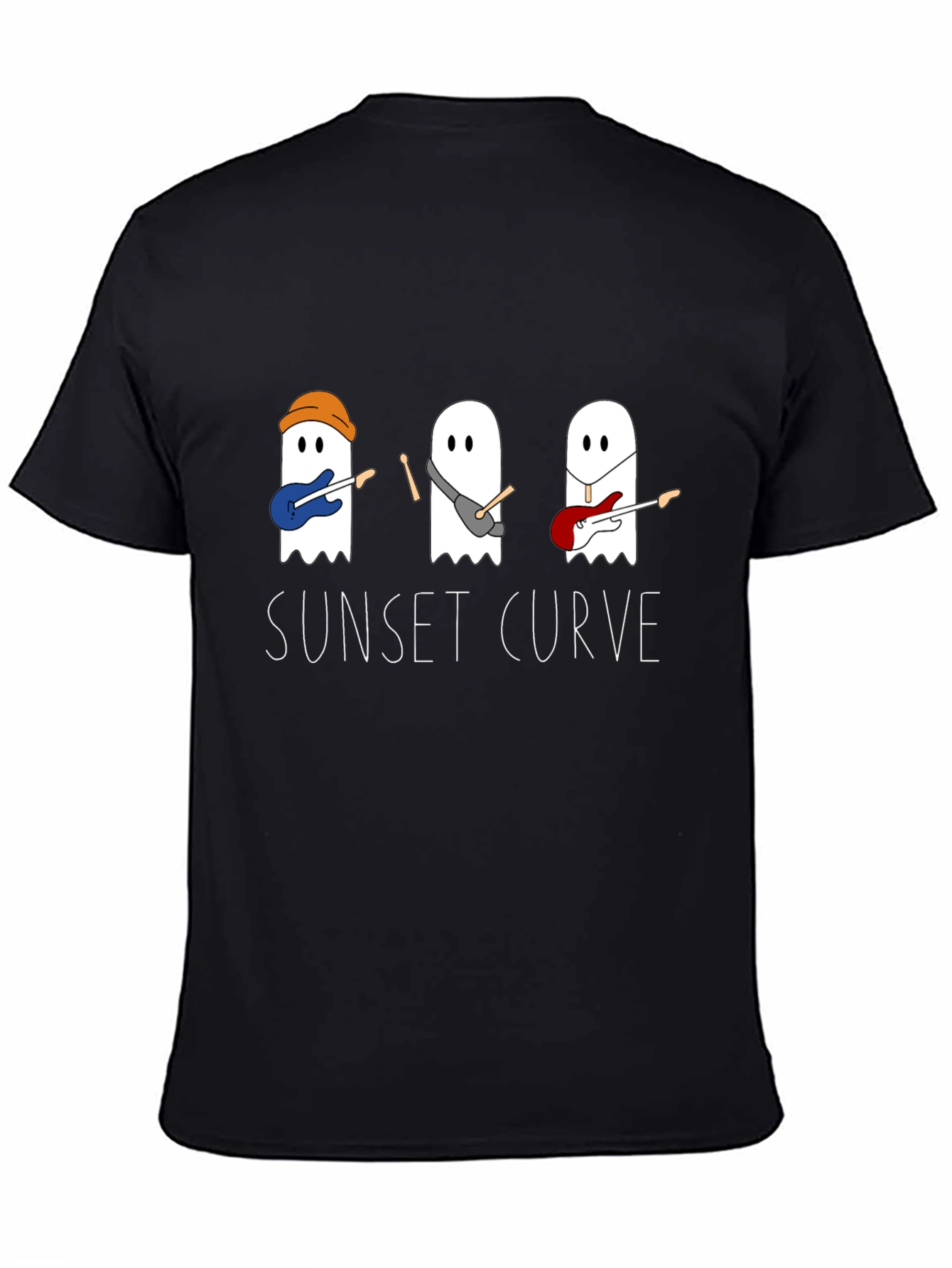 Sunset Curve Ghost Band Black T-Shirt
