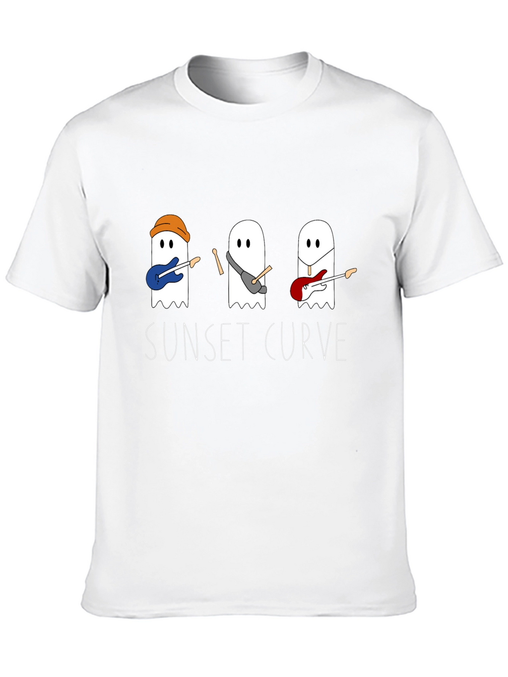Sunset Curve Ghost Band Black T-Shirt