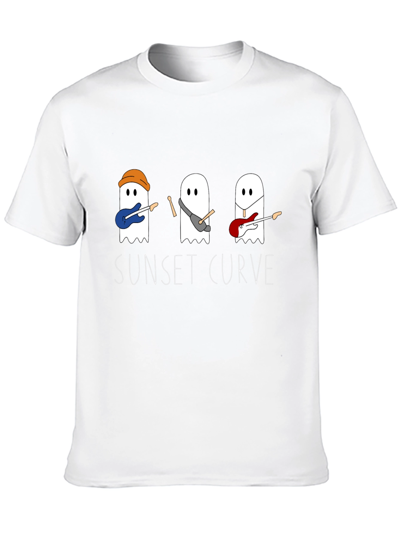 Sunset Curve Ghost Band Black T-Shirt
