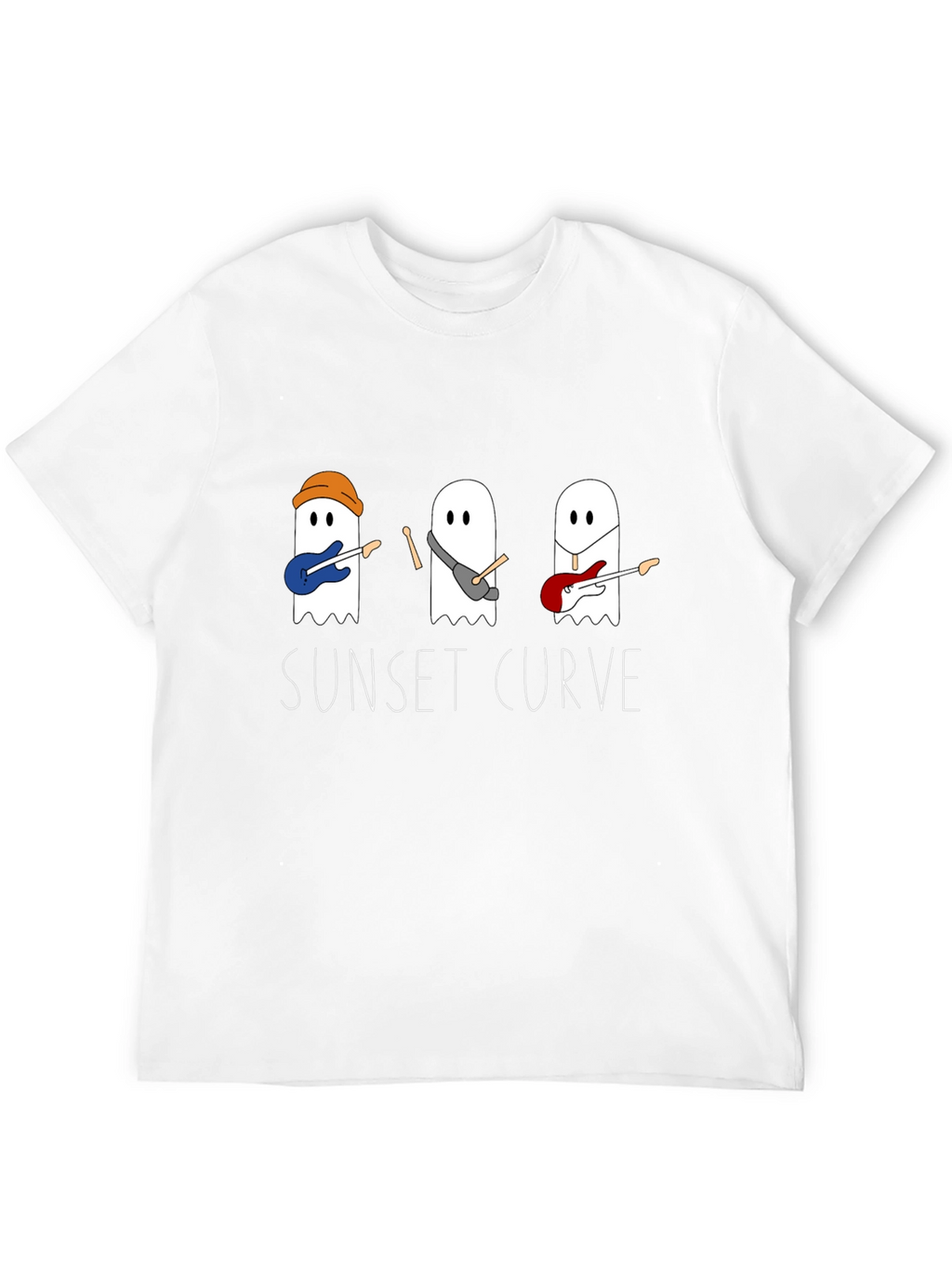 Sunset Curve Ghost Band Black T-Shirt