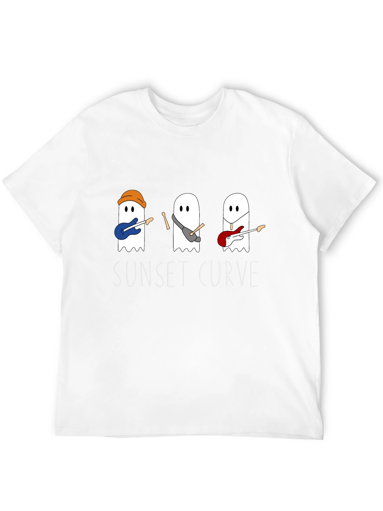 Sunset Curve Ghost Band Black T-Shirt