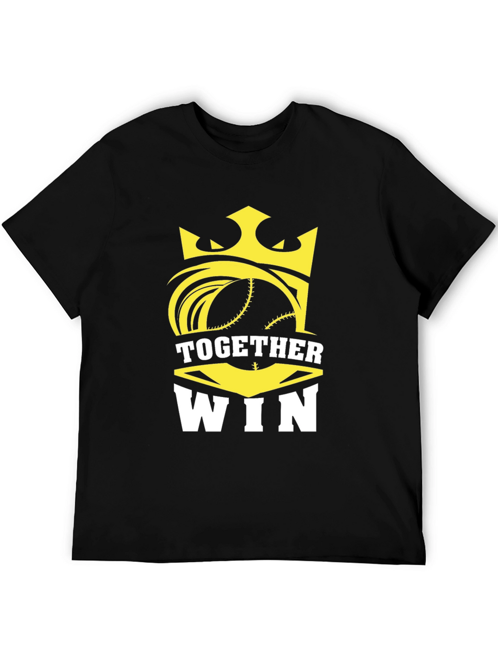 Together Win Graphic Tee - Baseball Crown Design